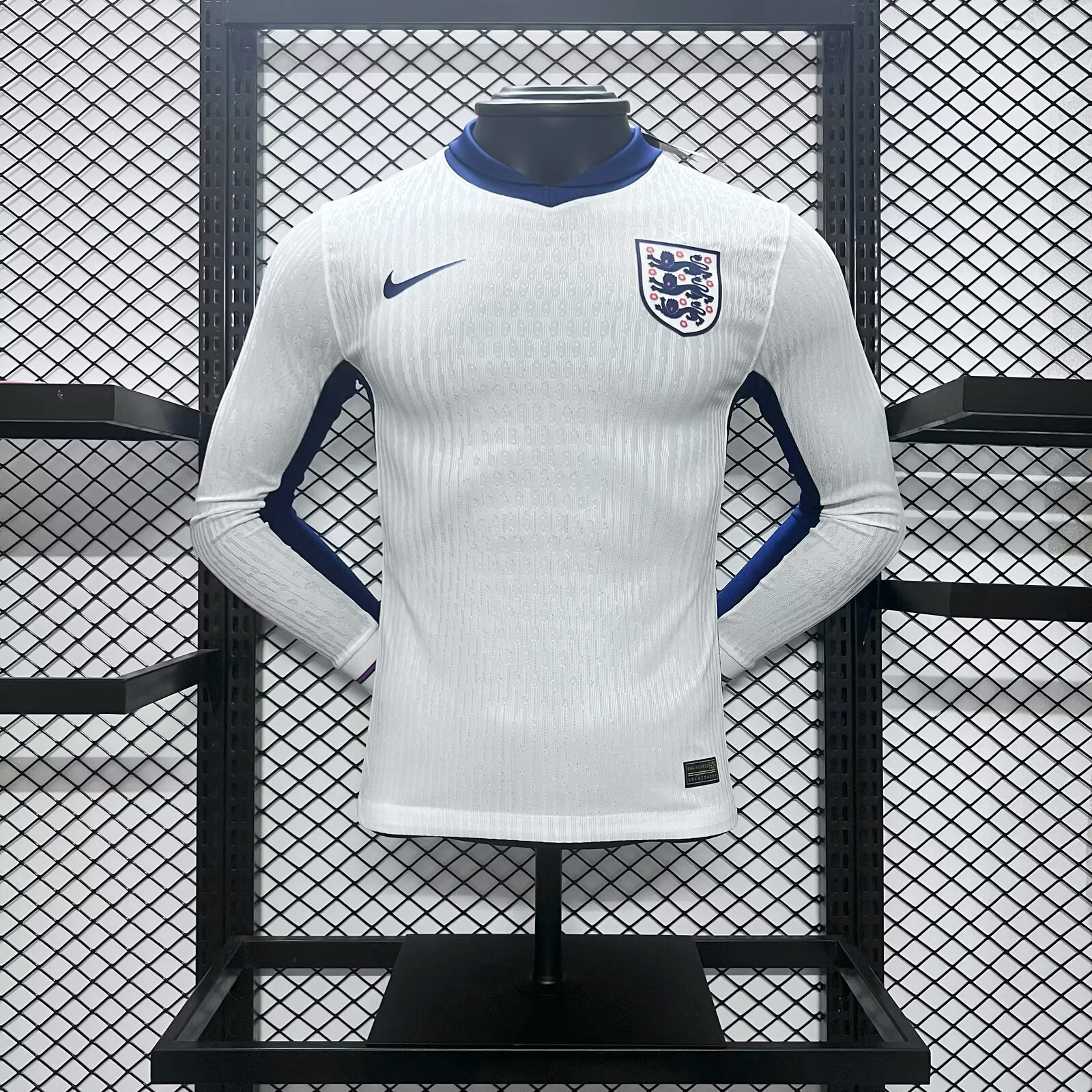 SIUjerseys-England 2024 Home Stadium Long Sleeve Jersey - Player Version