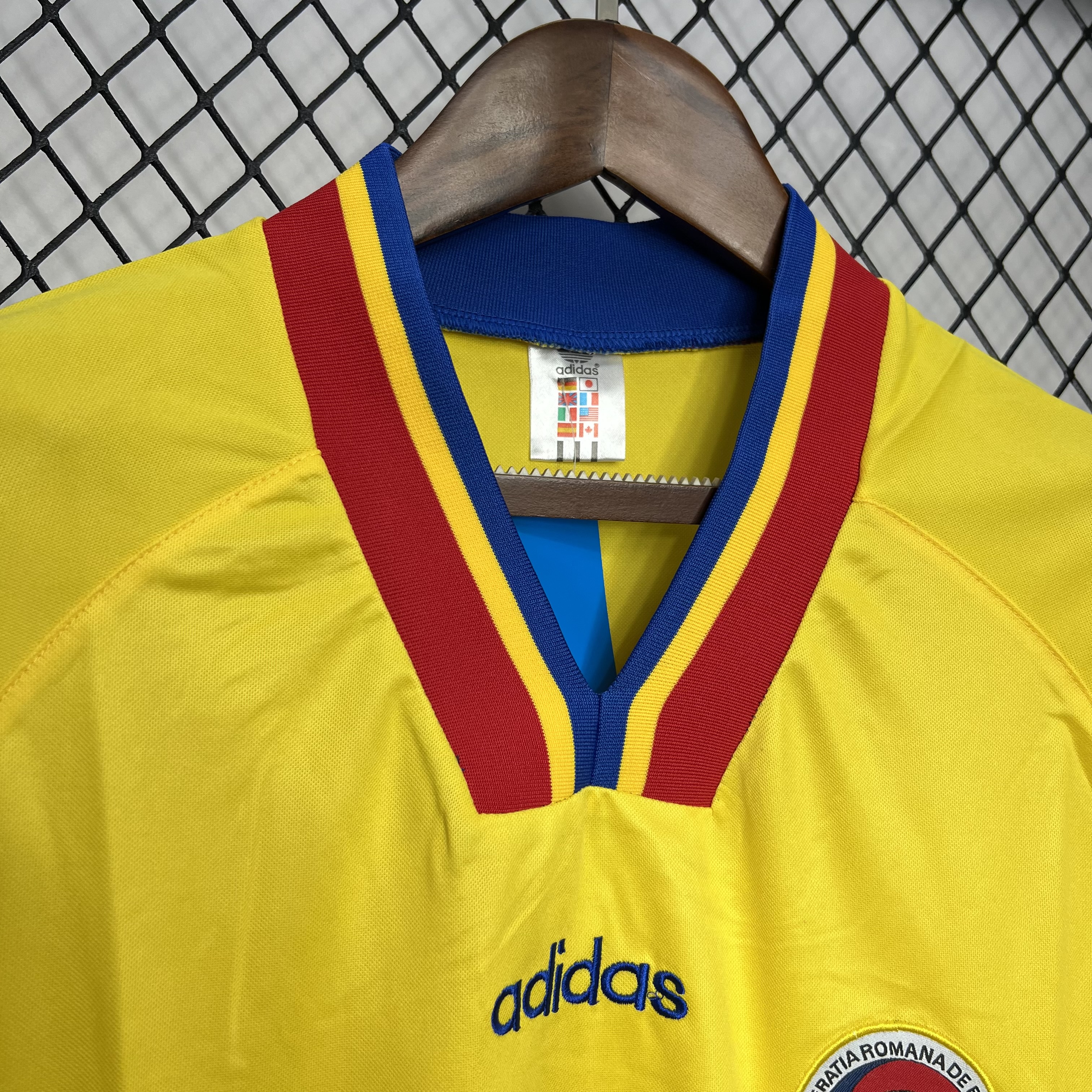 SIUjerseys-Retro Romania 1994 Home Stadium Jersey