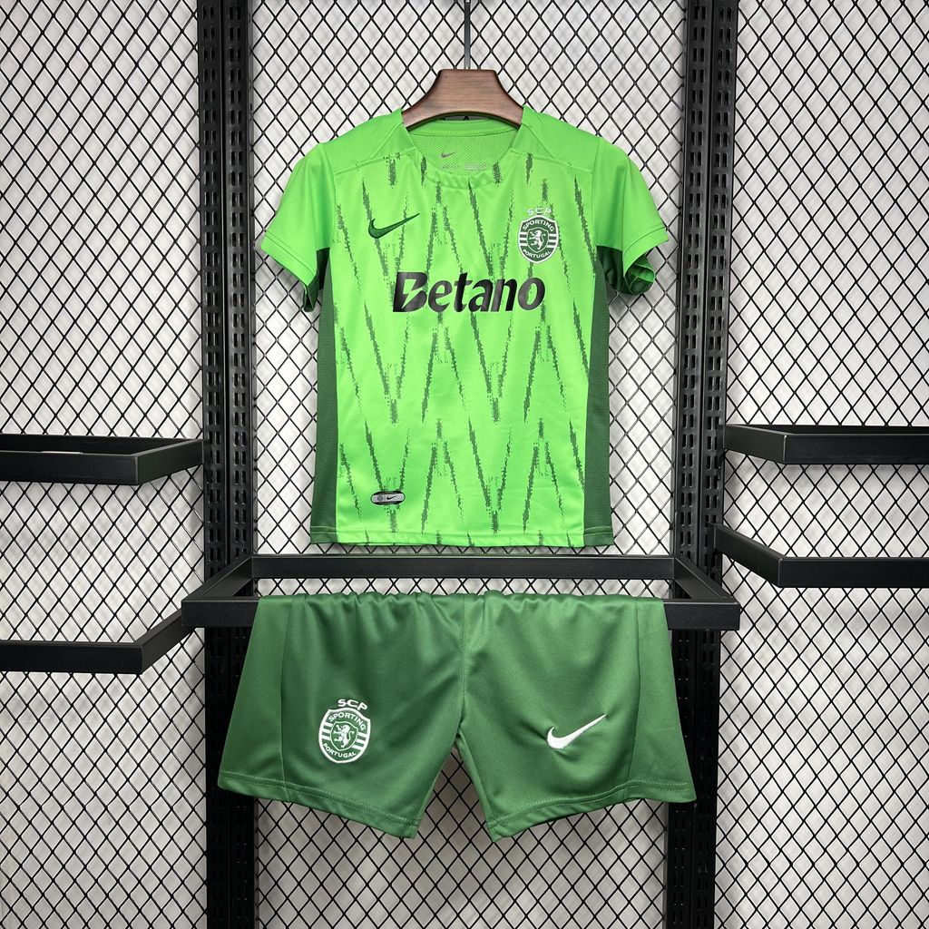 SIUjerseys-Sporting CP Portugal 24-25 Third Kids Kit
