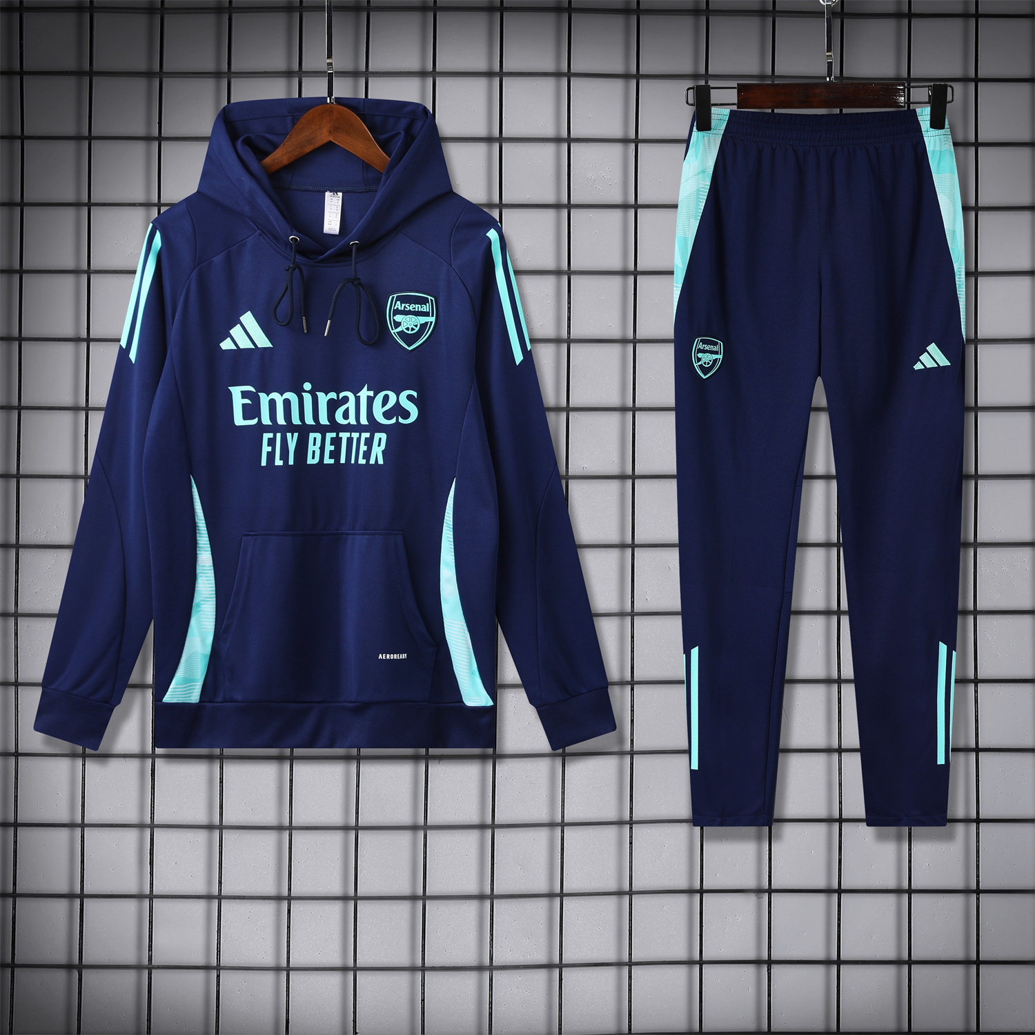 SIUjerseys-Arsenal 24-25 Training Hoodie Set - Royal Blue Hoodie and Pants