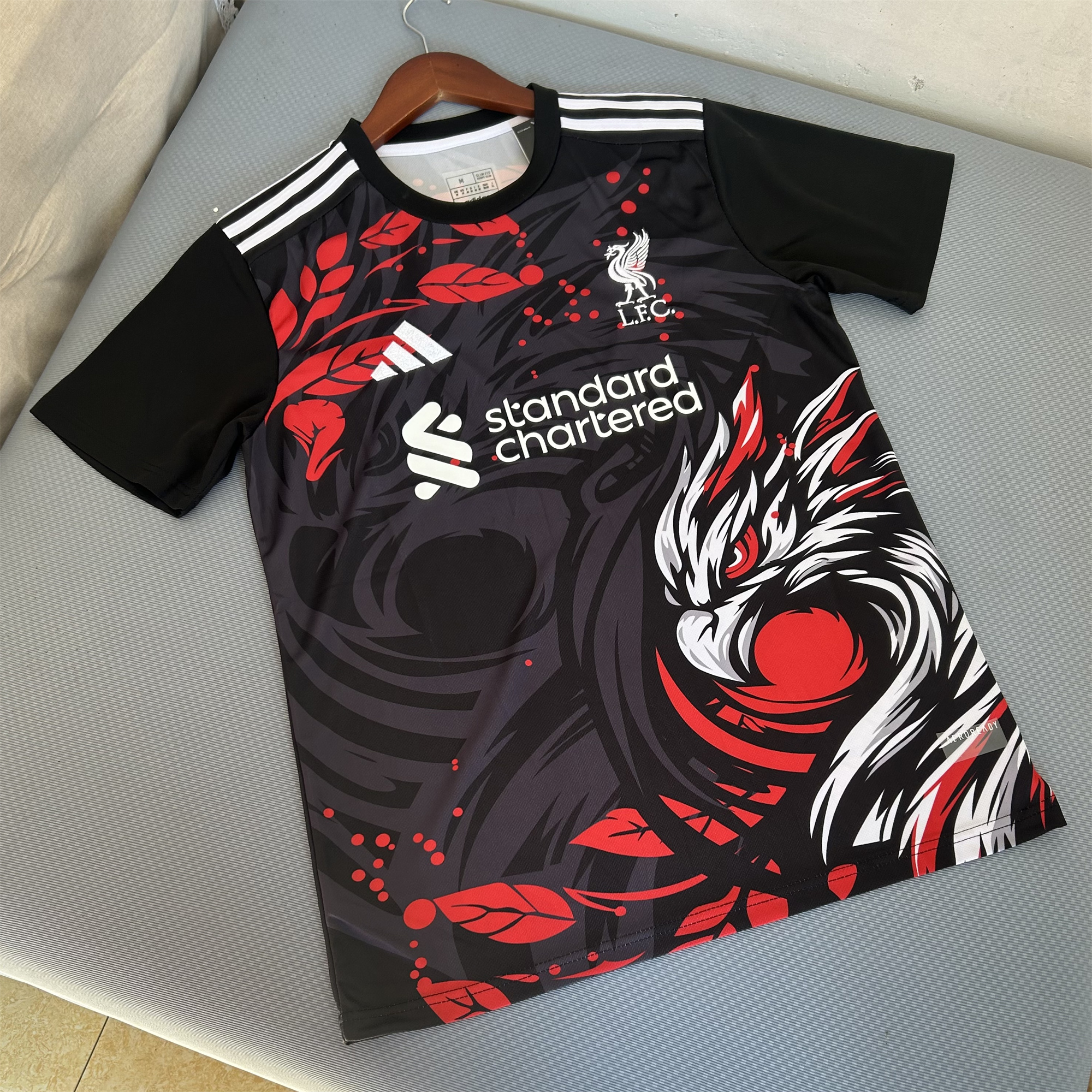SIUjerseys-Liver.pool 24-25 Black Fire Phoenix Special Edition Jersey - Fans Version