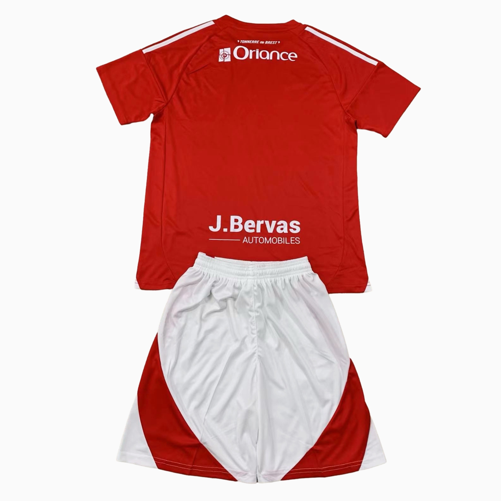 unitedfutballjersey-Stade Brestois 24-25 Home Men's Adult Jersey Set - Fans Version