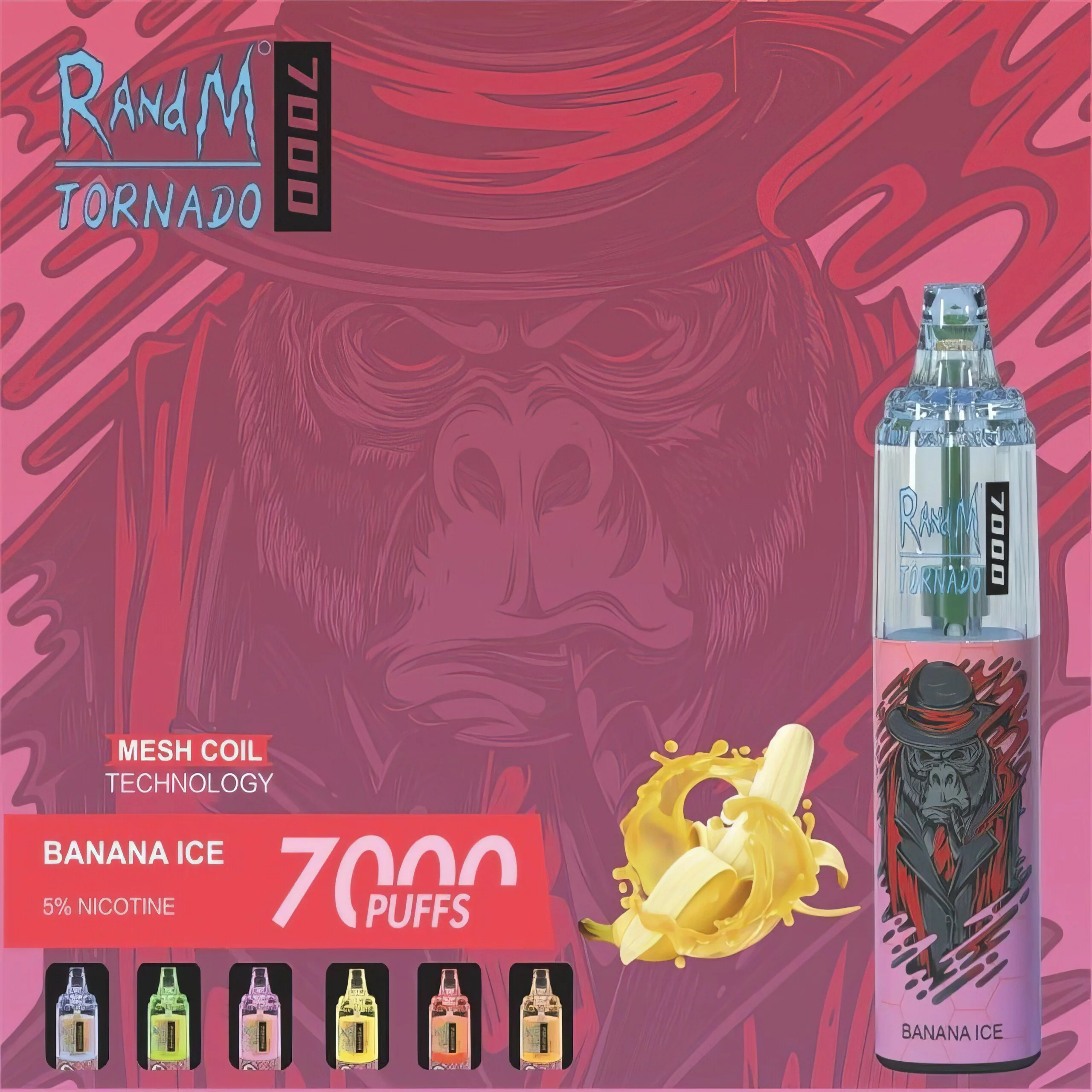 RandM Tornado 7000 Puffs Banana Ice