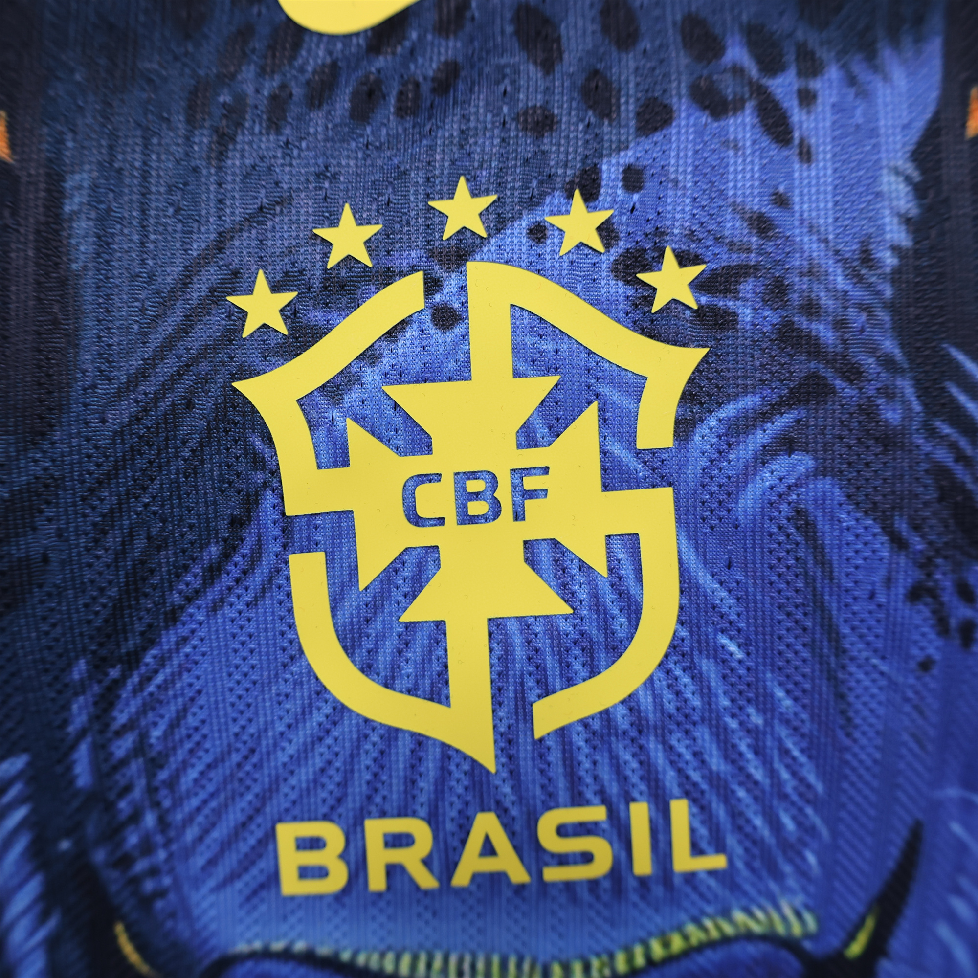 SIUjerseys-Brazil 2024 Black Blue Tiger Jersey - Player Version