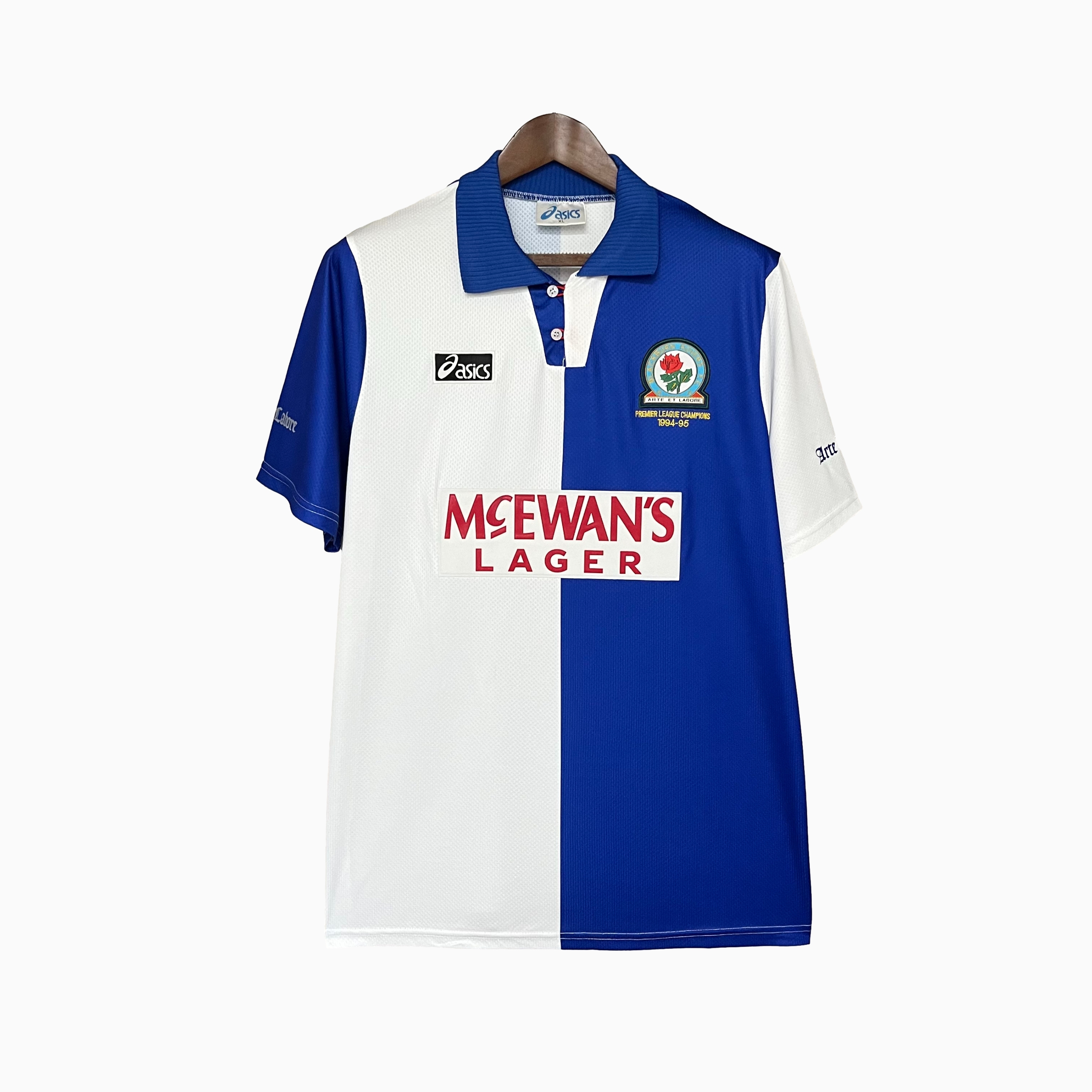 unitedfutballjersey-Retro Blackburn Rovers 1994-95 Home Stadium Jersey