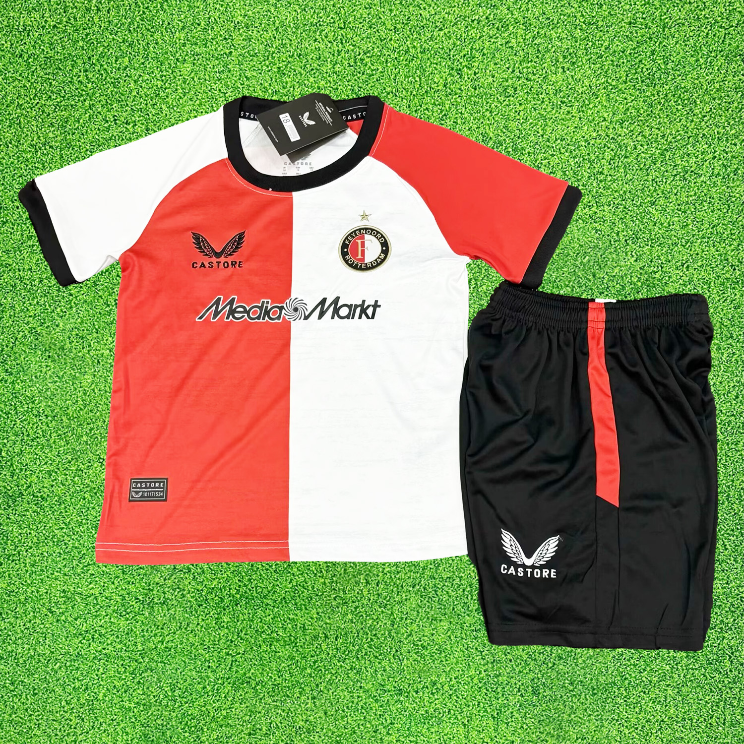 ManixJersey.com | Feyenoord 24-25 Home Kids Kit -Customize Name, Number and Patch | Worldwide Shipping