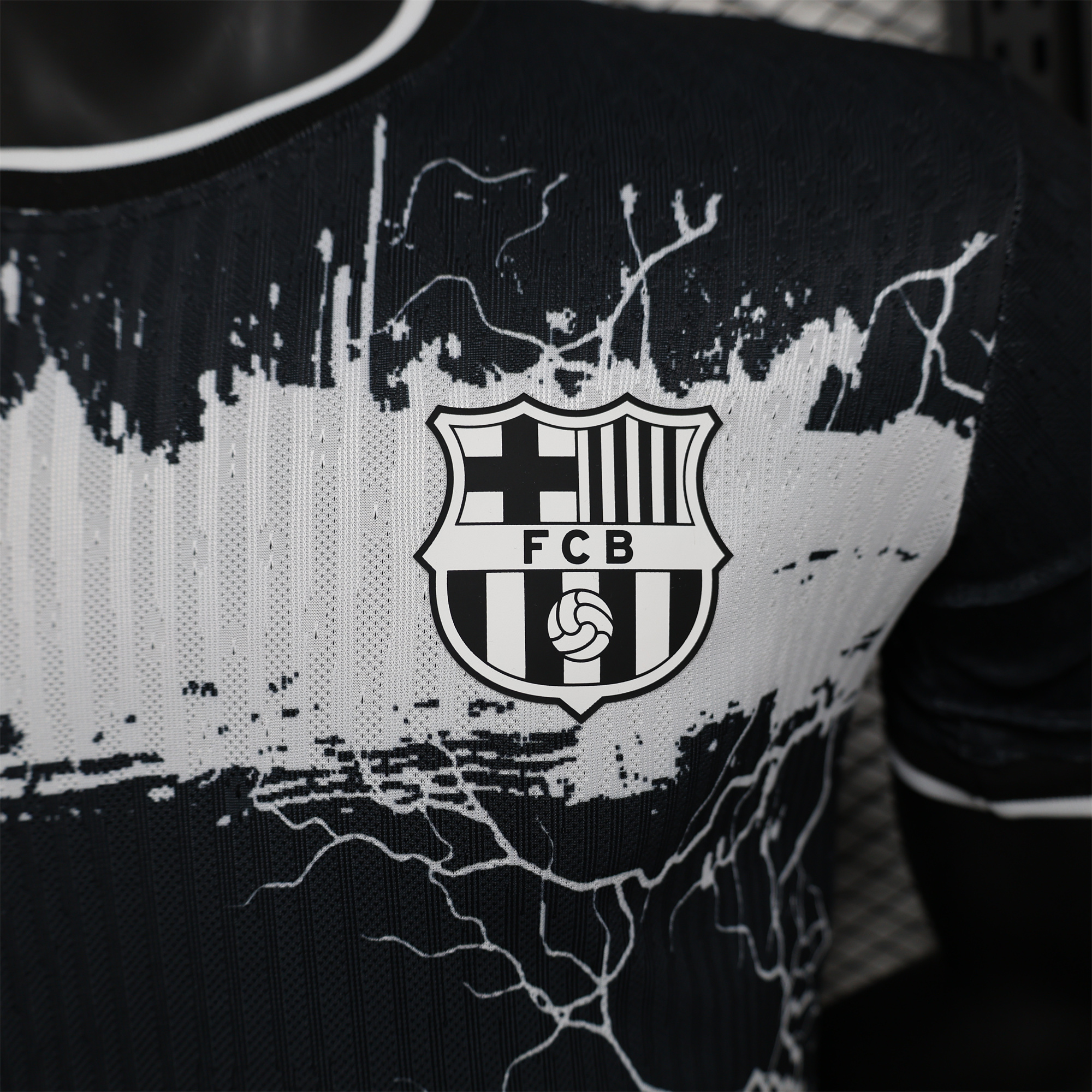 unitedfutballjersey-Barcelona 24-25 White Lightning Special Edition Black Jersey - Player Version