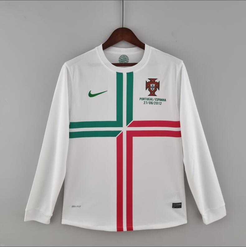SIUjerseys-Retro Portugal 2012 Away Long Sleeve Jersey