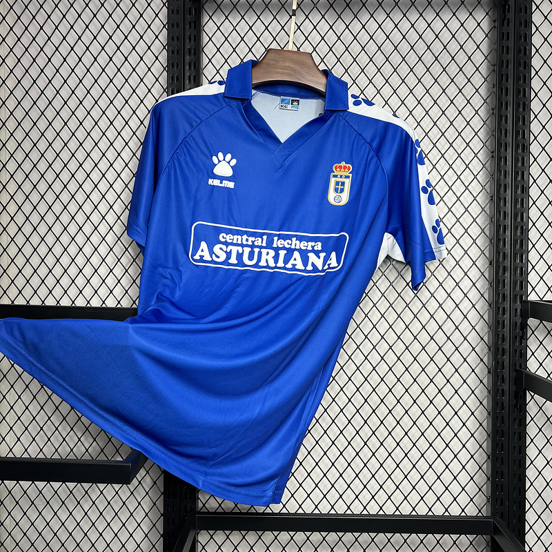 unitedfutballjersey-Retro Real Oviedo Vetusta 1990-91 Home Stadium Jersey