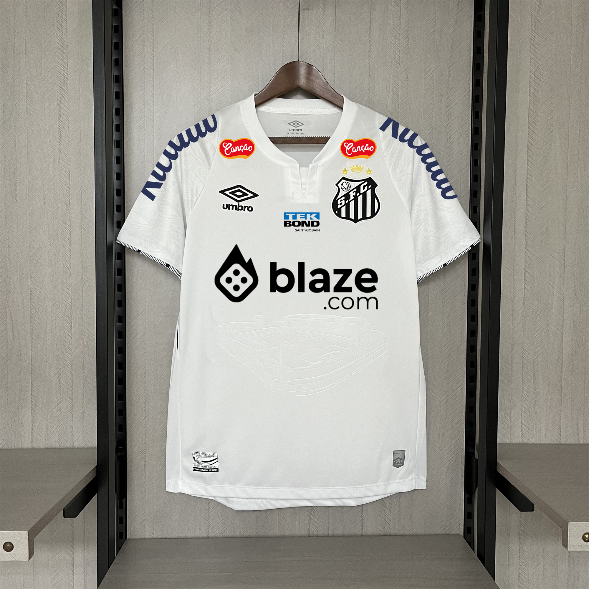 unitedfutballjersey-Santos 24-25 Home Jersey with Sponsors - Fans Version