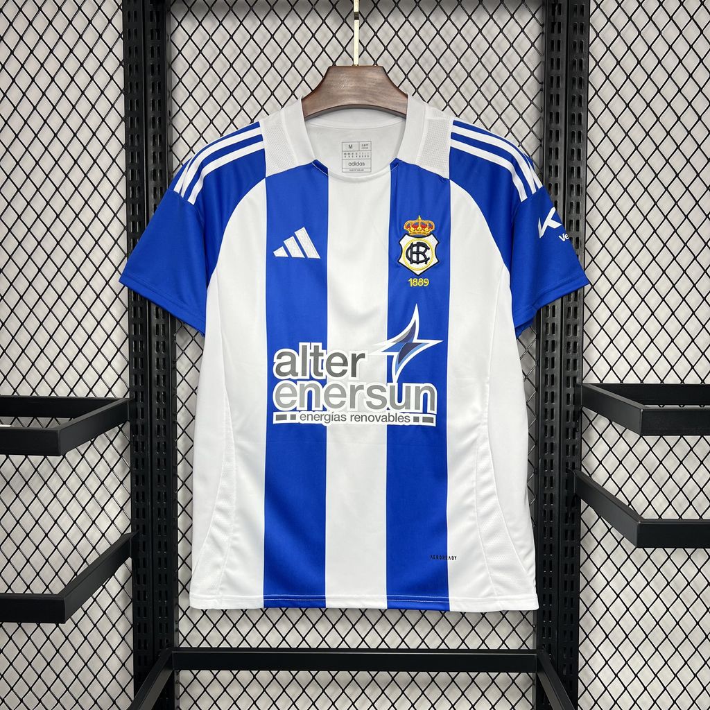 SIUjerseys-Real Club Recreativo de Huelva 24-25 Home Stadium Jersey - Fans Version