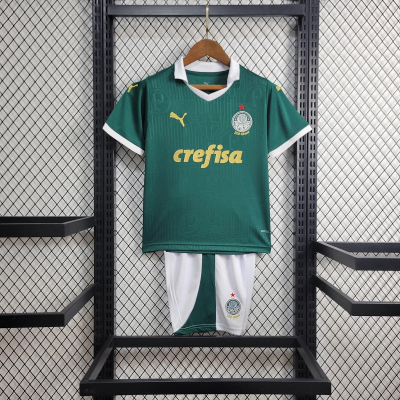 JerseysGala.com | Palmeiras 2024 Home Stadium Kids Kit -Customize Name, Number and Patch | Worldwide Shipping