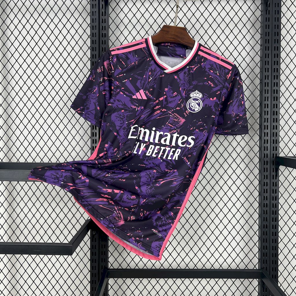 unitedfutballjersey-Real Madrid 24-25 Pink & Purple & Black Special Edition Jersey