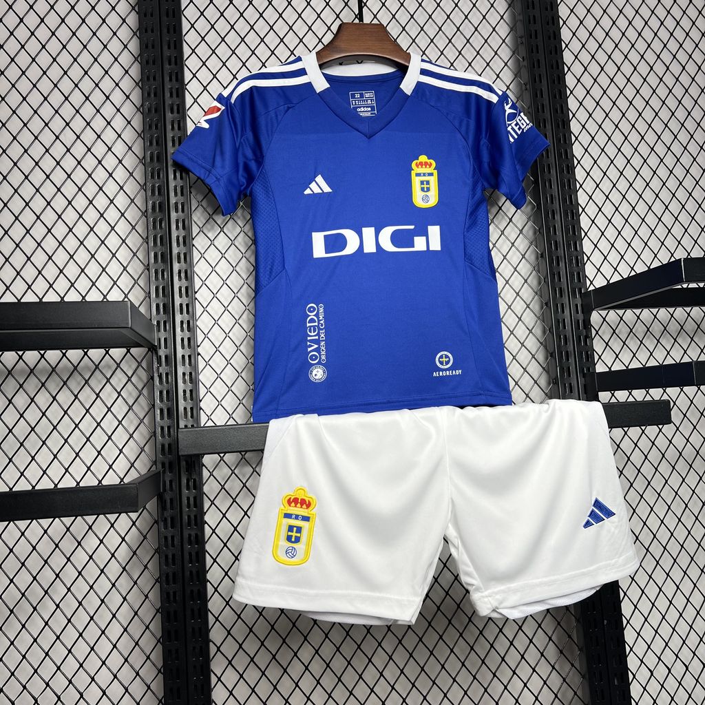 unitedfutballjersey-Real Oviedo 24-25 Home Kids Kit