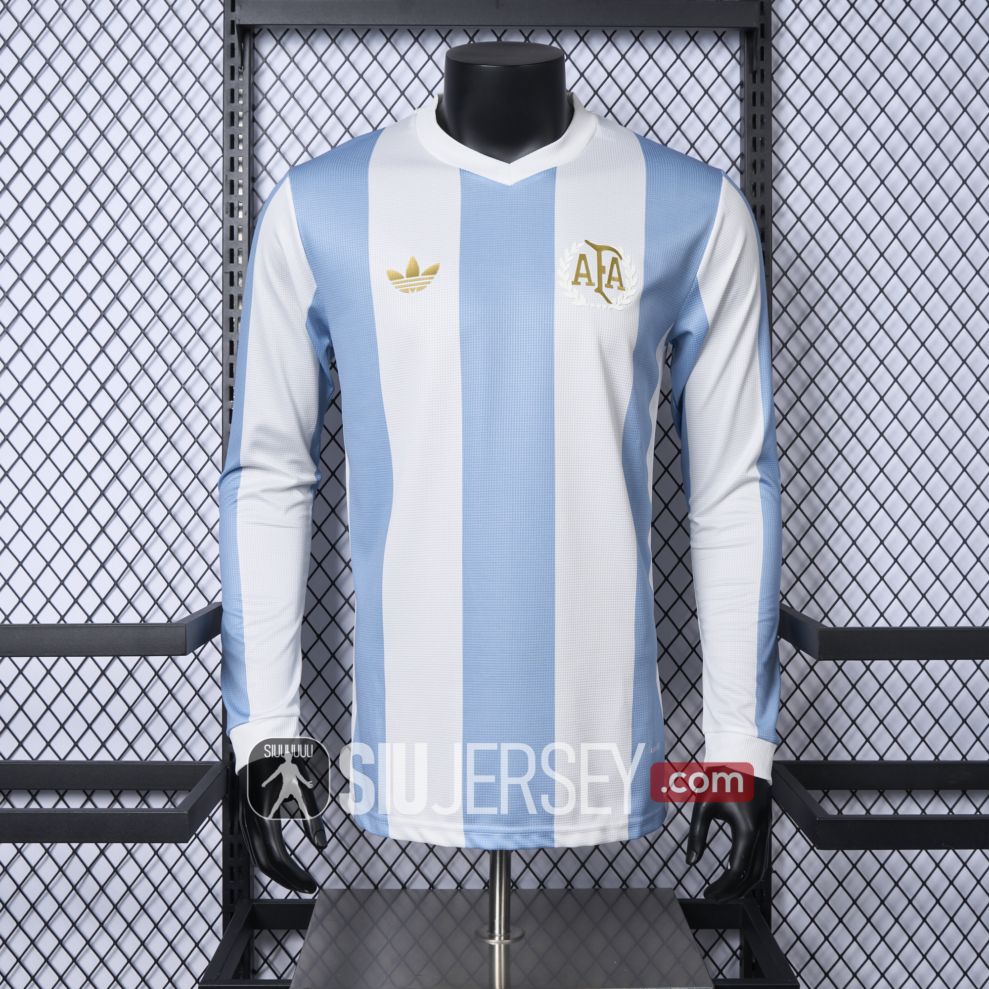 SIUjerseys-Argentina 24-25 Adi 50 Years Anniversary Long Sleeve Jersey - Player Version