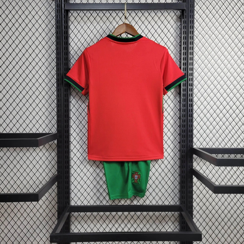 JerseysGala.com | Portugal 2024 Home Stadium Kids Kit -Customize Name, Number and Patch | Worldwide Shipping