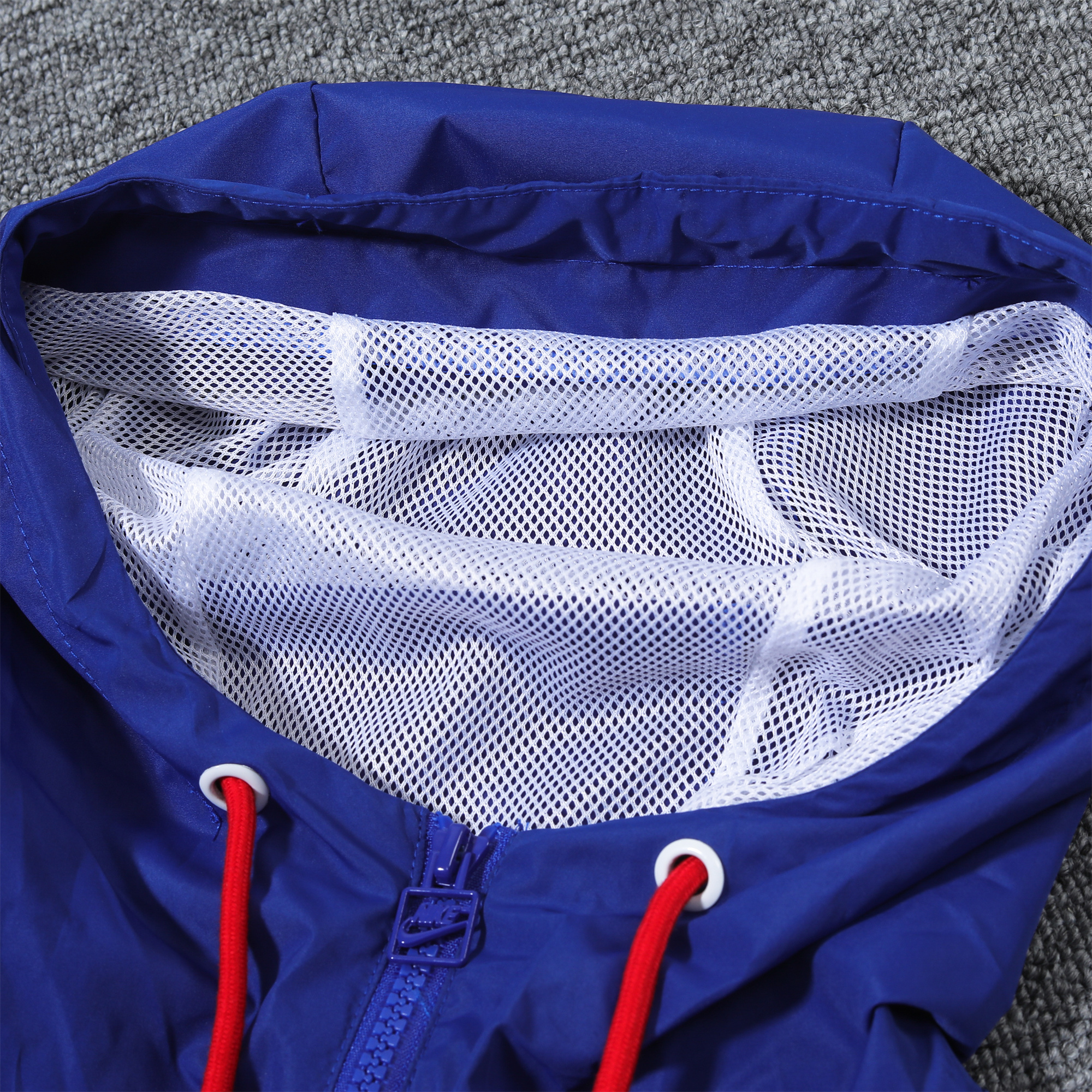 SIUjerseys-France 2024 National Team Anthem Blue Hooded Windbreaker - Player Version