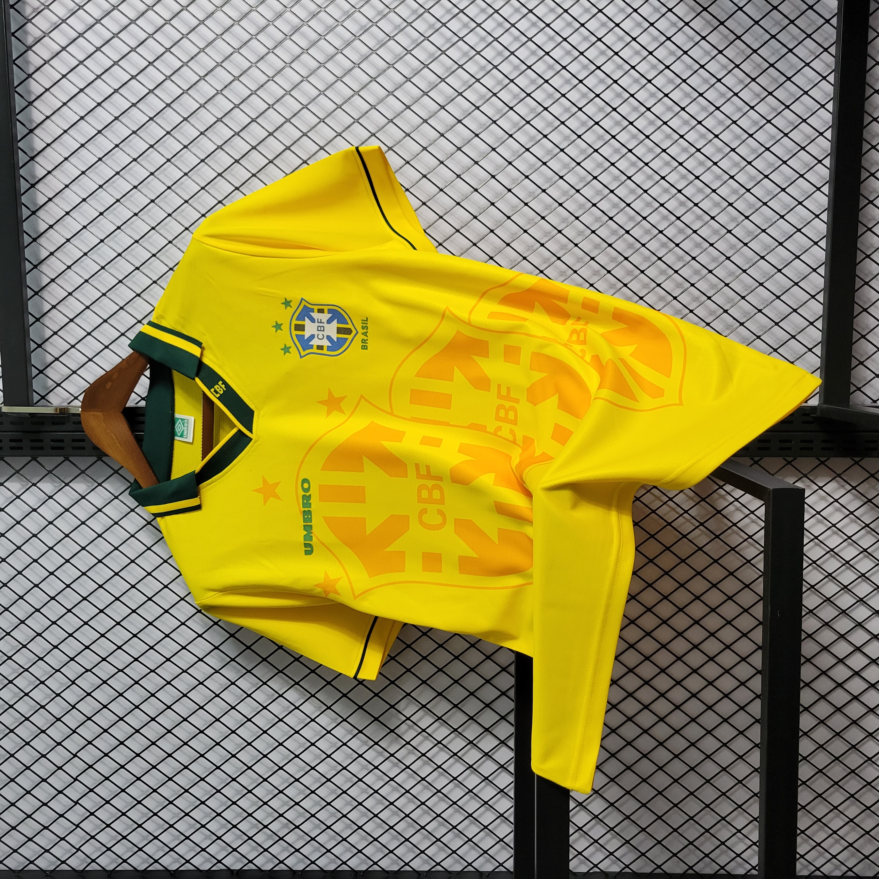 SIUjerseys-Retro Brazil 1994 Home Stadium Jersey
