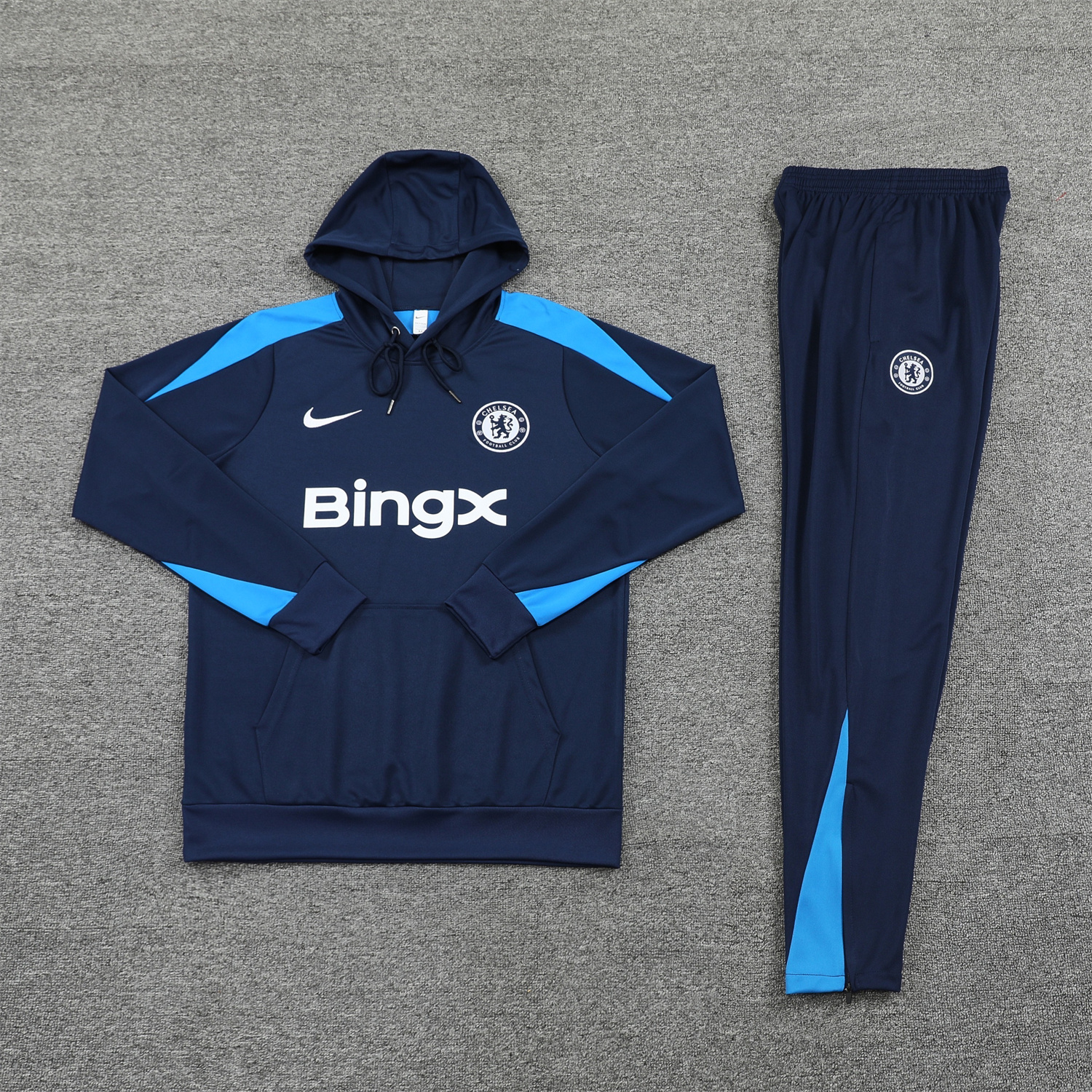 unitedfutballjersey-C.H.E.L.S.E.A 24-25 Training Hoodie Set - Deep Blue Hoodie and Pants