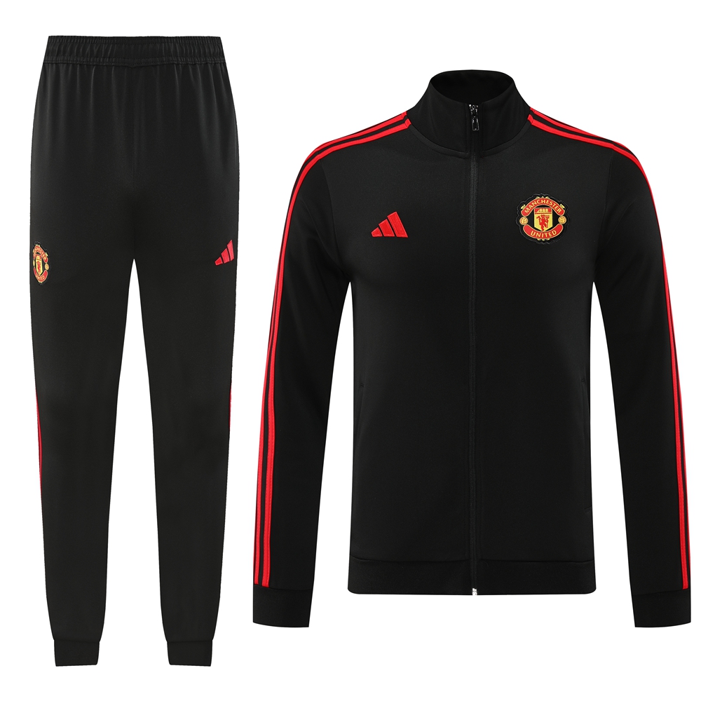 SIUjerseys-Manchester United 24-25 Jacket Training Tracksuit - Black