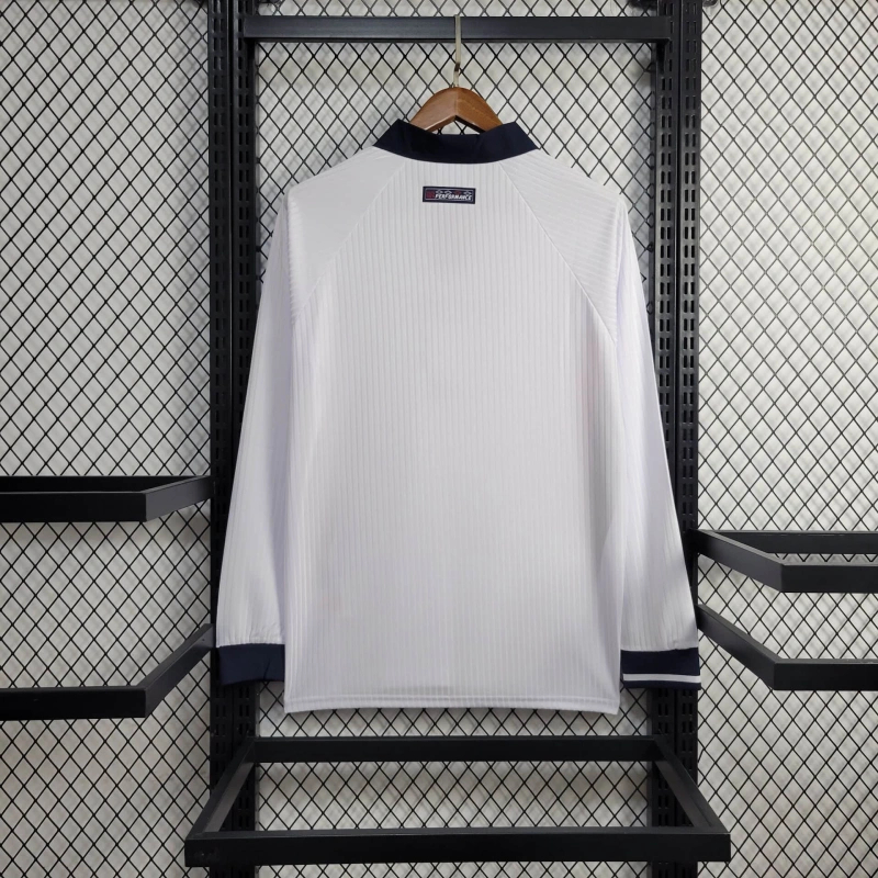 SIUjerseys-Retro England 1998 Home Stadium Long Sleeve Jersey