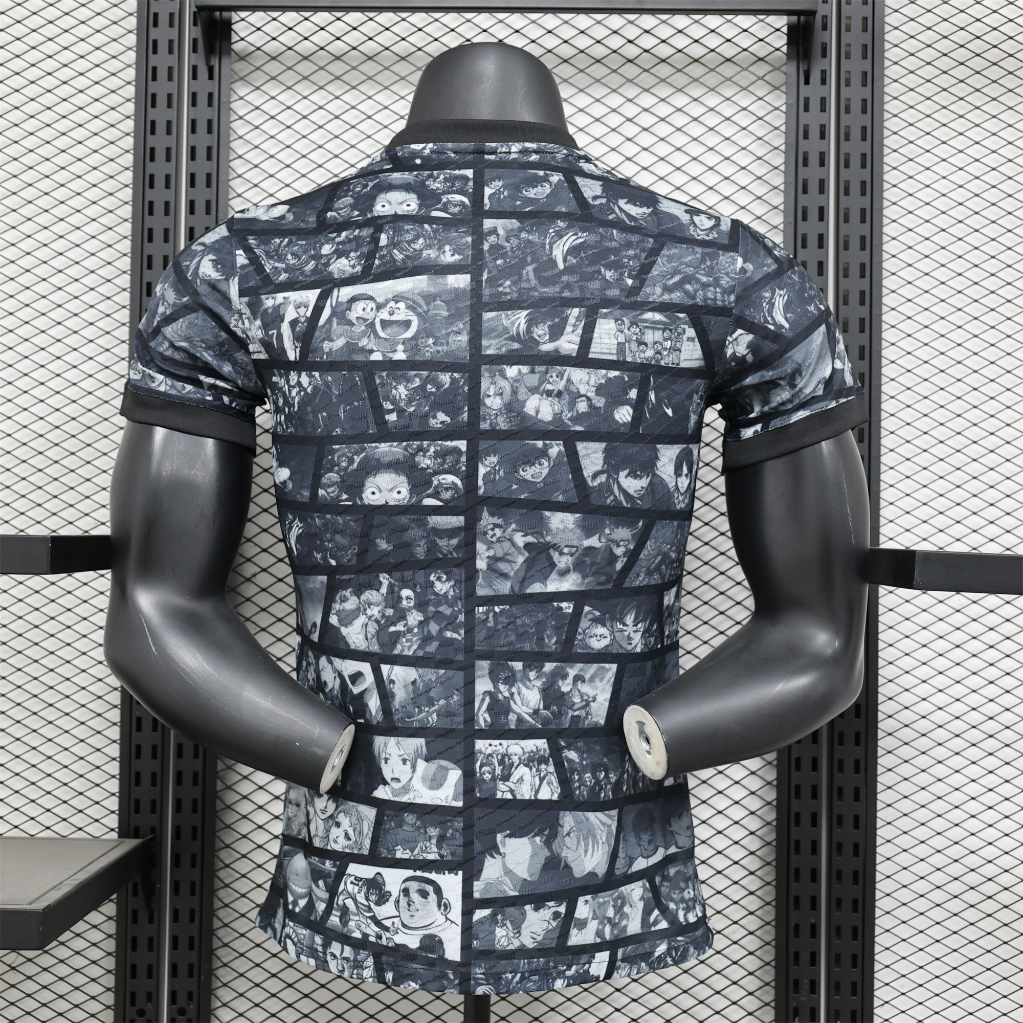 unitedfutballjersey-Japan 2024 Black Doraemon Grid Jersey - Player Version