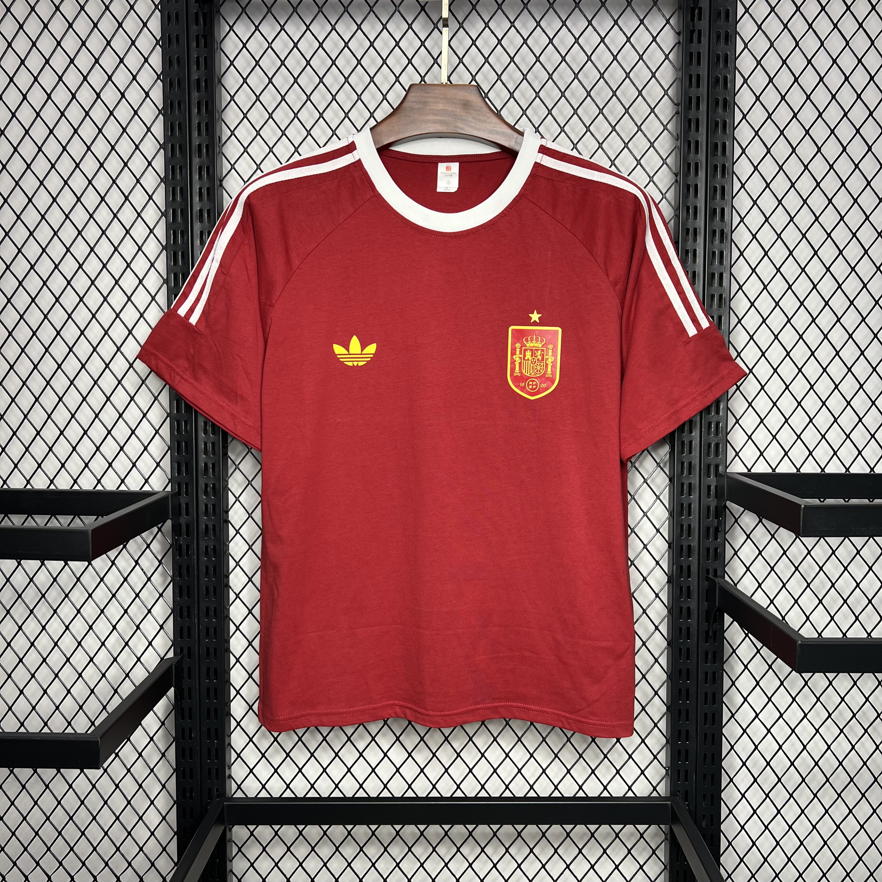 SIUjerseys-Spain 2024 Euro Red Retro Style Jersey - Fans Version