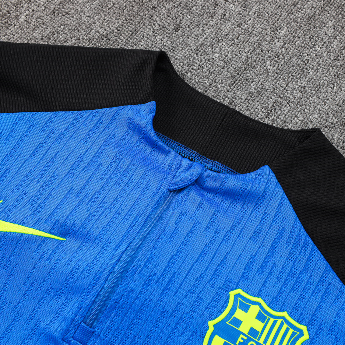 SIUjerseys-Barcelona 24-25 Long Sleeve Training Set - Player Version - Blue Top and Black Pants