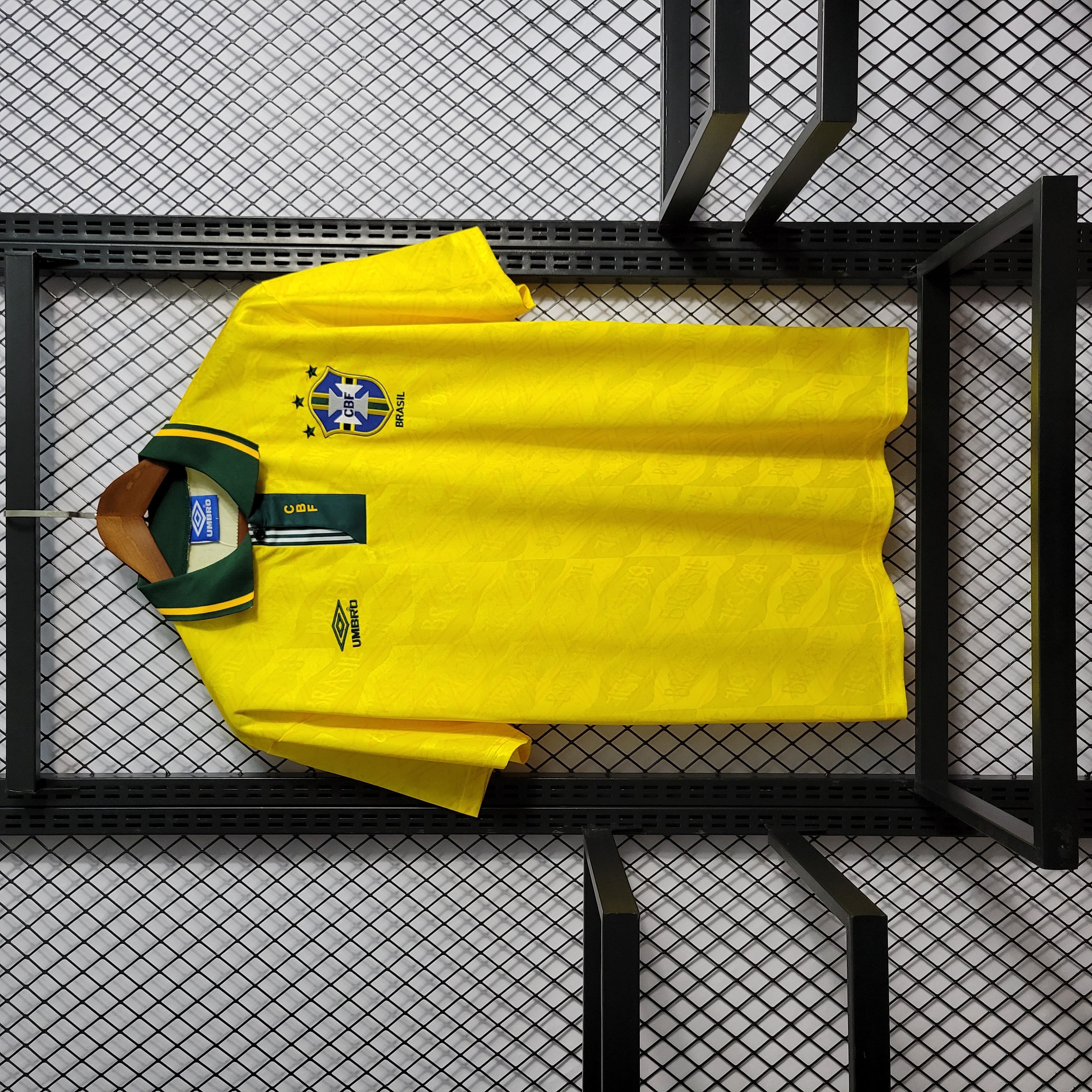 SIUjerseys-Retro Brazil 1991-93 Home Stadium Jersey