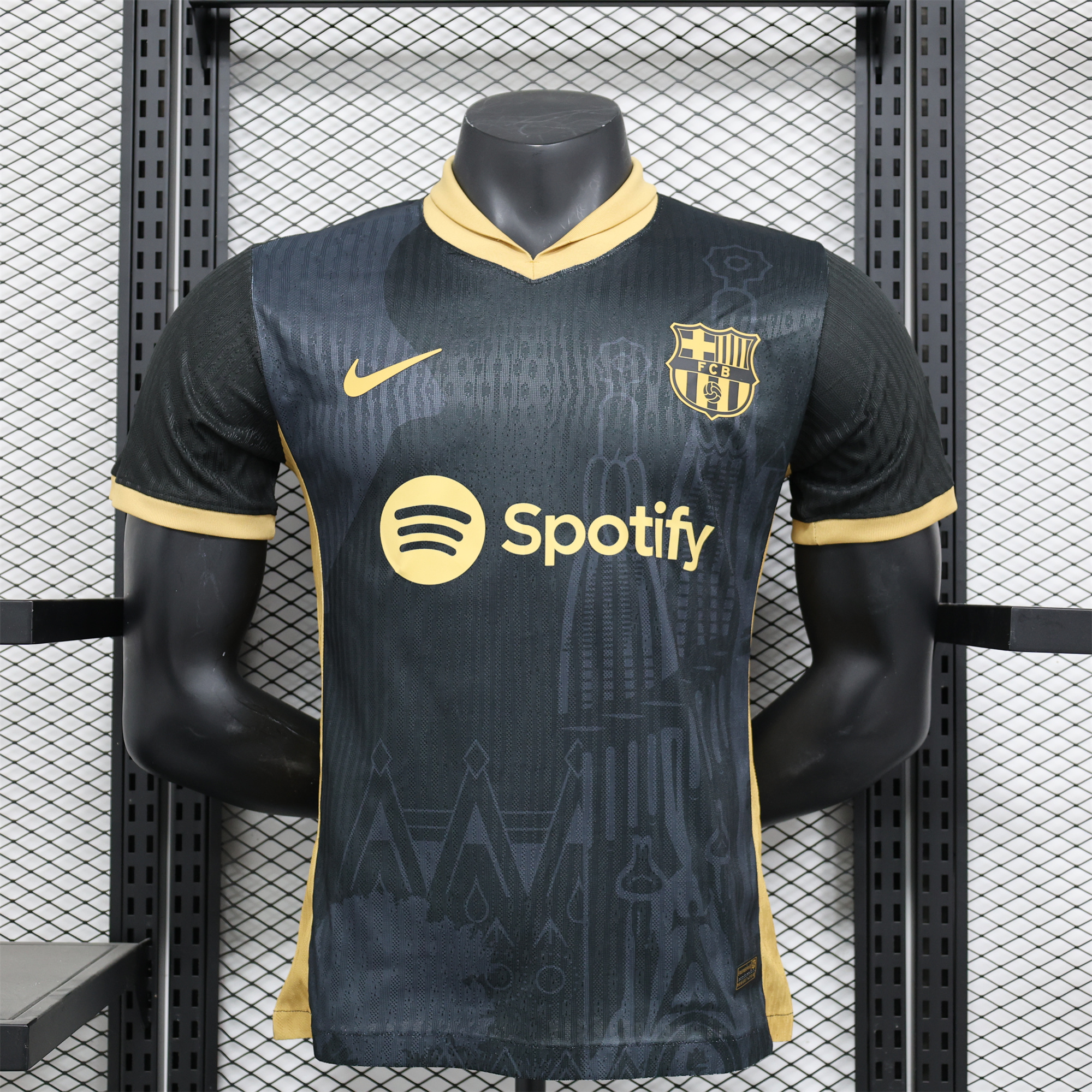 SIUjerseys-Barcelona 24-25 Black Gold Special Edition Jersey - Player Version