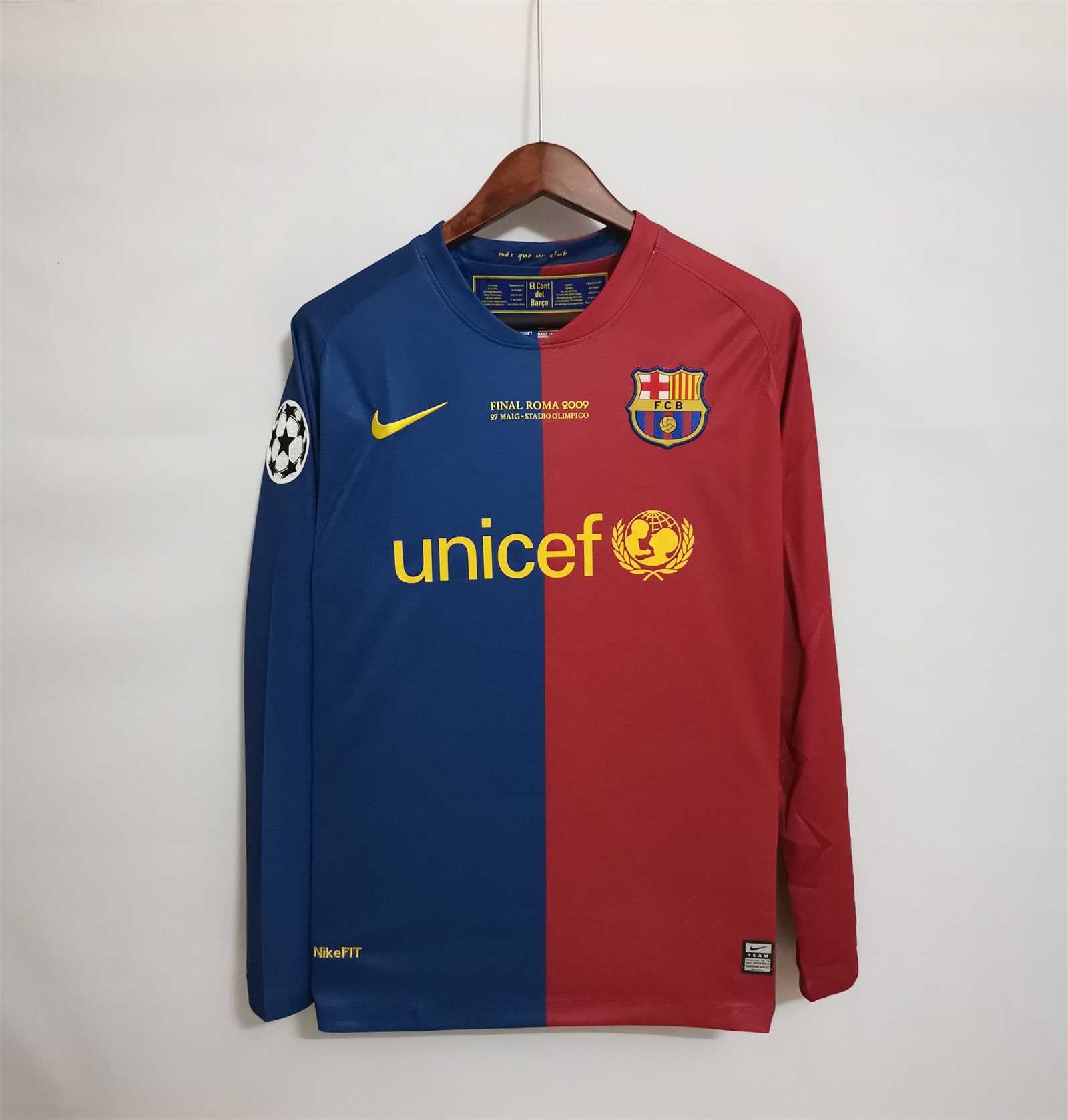 JerseysGala.com | B.A.R.S.A Retro 08-09 Home Long Sleeve Jersey -Customize Name, Number and Patch | Worldwide Shipping