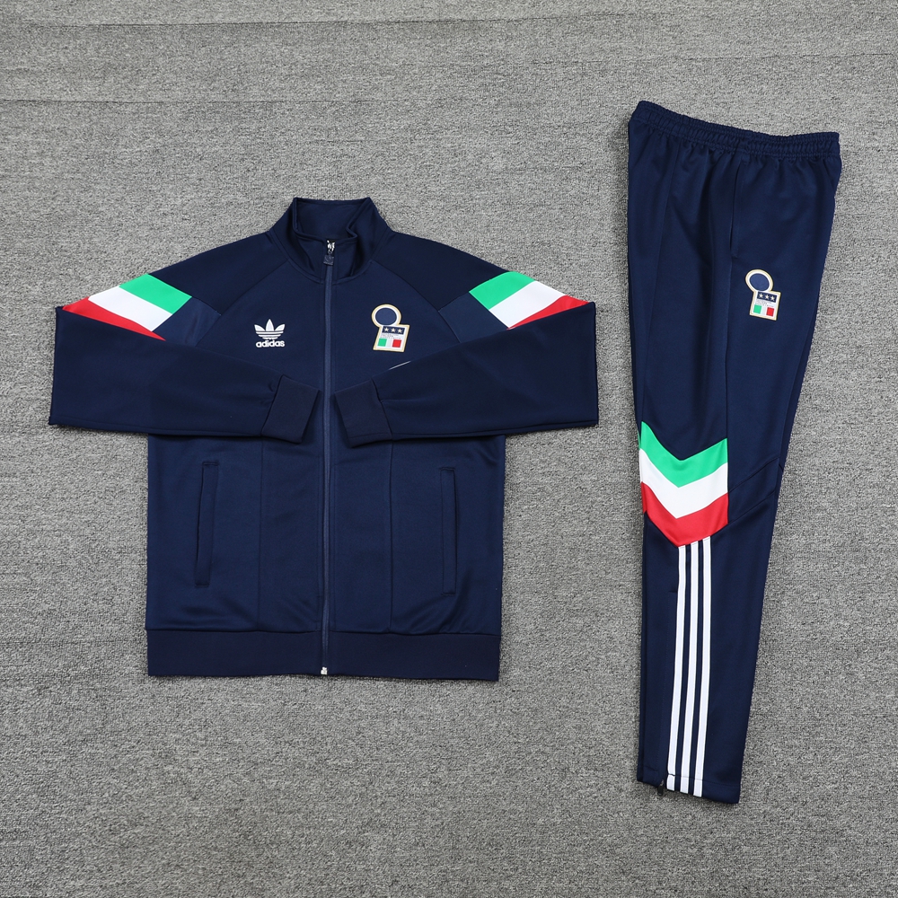 unitedfutballjersey-Italy 24-25 Training Hoodie Set - Royal Blue Hoodie and Pants