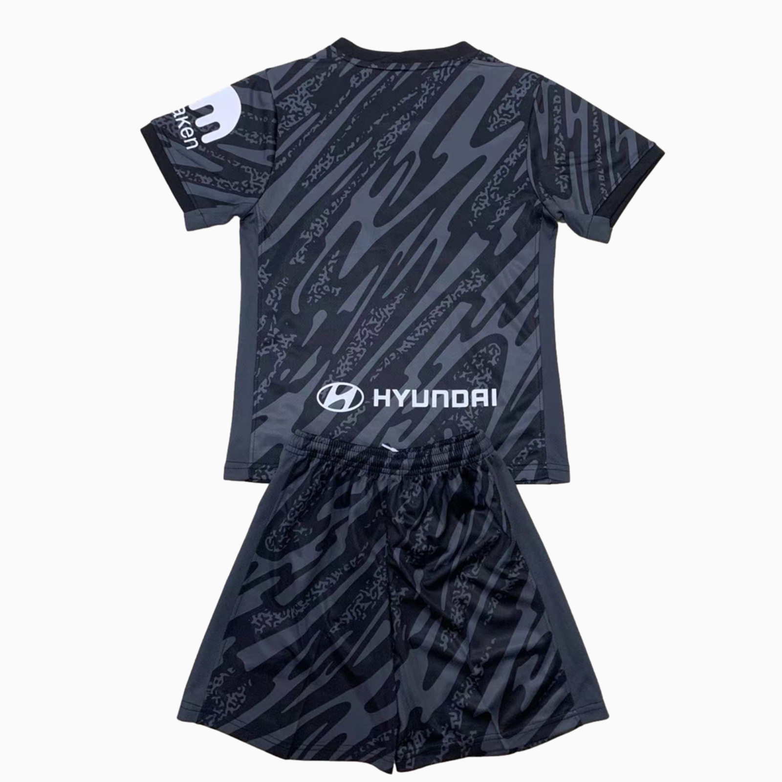 unitedfutballjersey-Atletico Madrid 24-25 Black Gray Goalkeeper Men's Adult Jersey Set - Fans Version