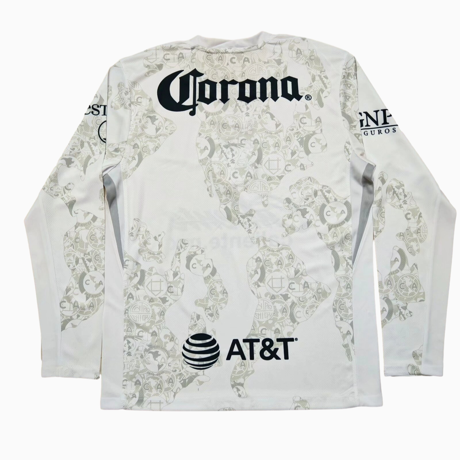 SIUjerseys-Club América 24-25 White Goalkeeper Long Sleeves Jersey - Fans Version