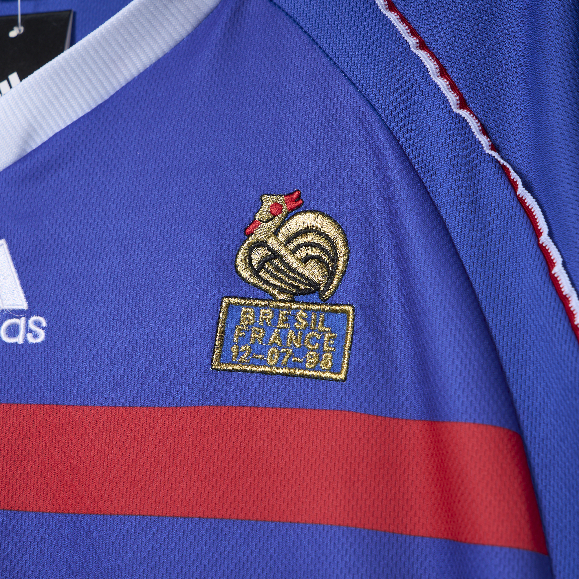 SIUjerseys-Retro France 1998 Home Stadium Jersey (with 1998 World Cup mark on right chest)