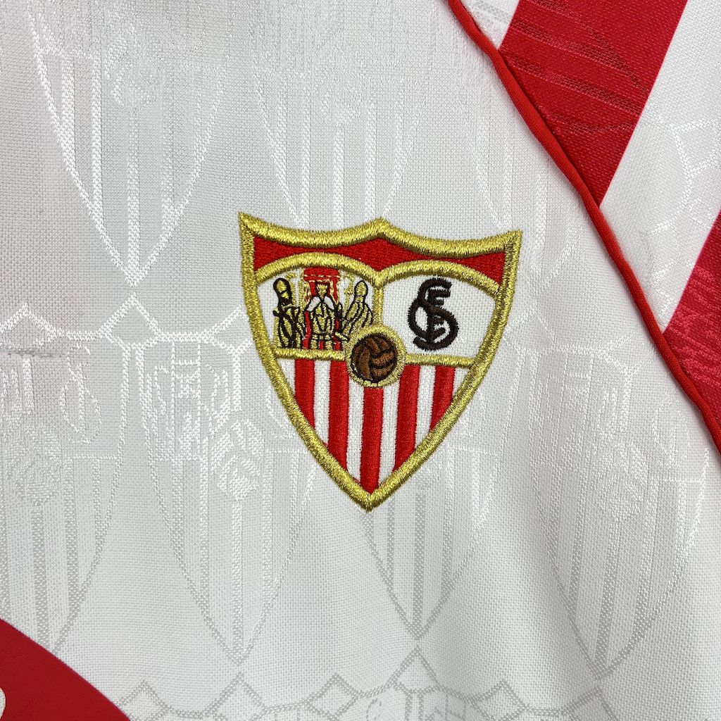 SIUjerseys-Retro Sevilla FC 1992-93 Home Jersey with Chest Sponsor