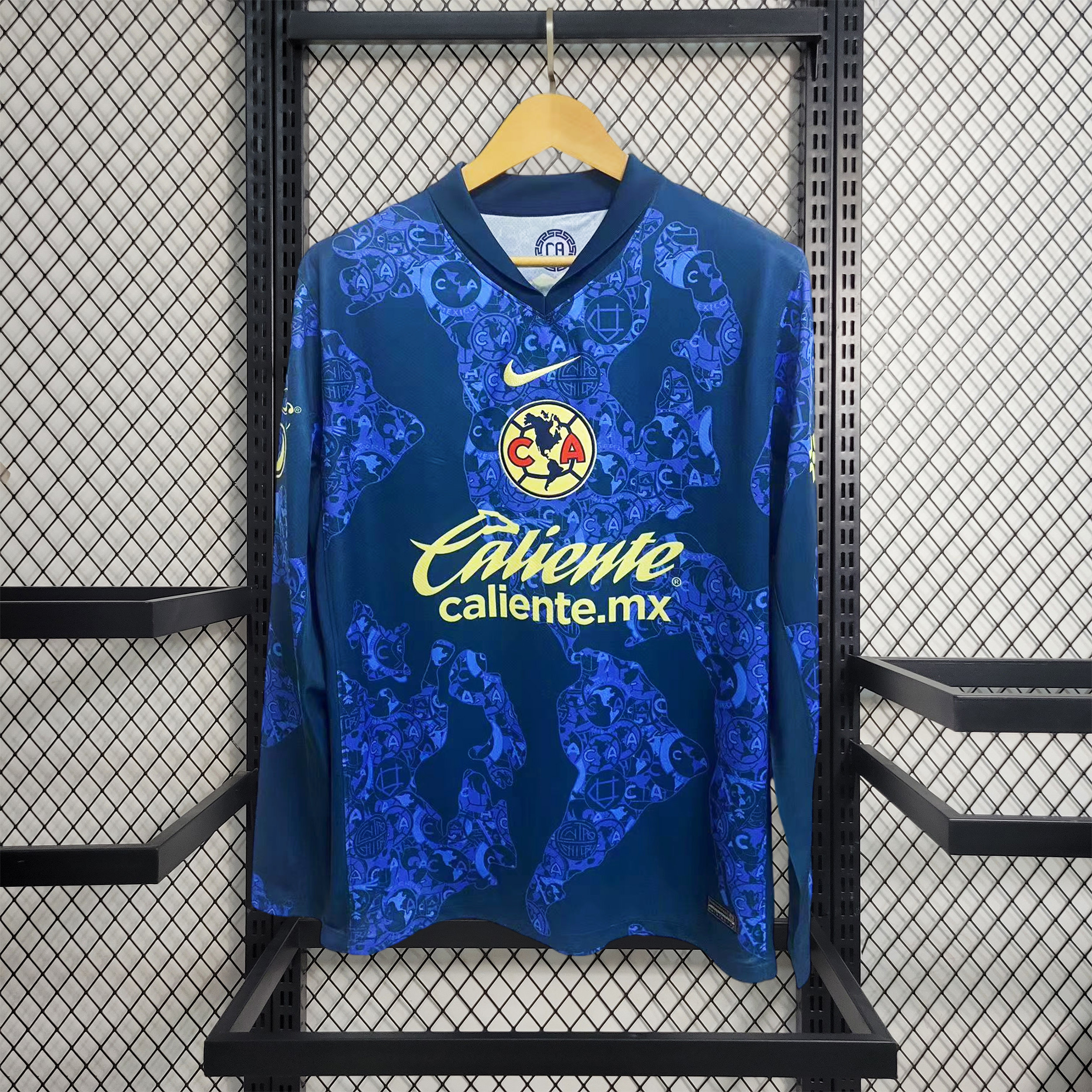 SIUjerseys-Club América 24-25 Away Long Sleeve Jersey - Fans Version