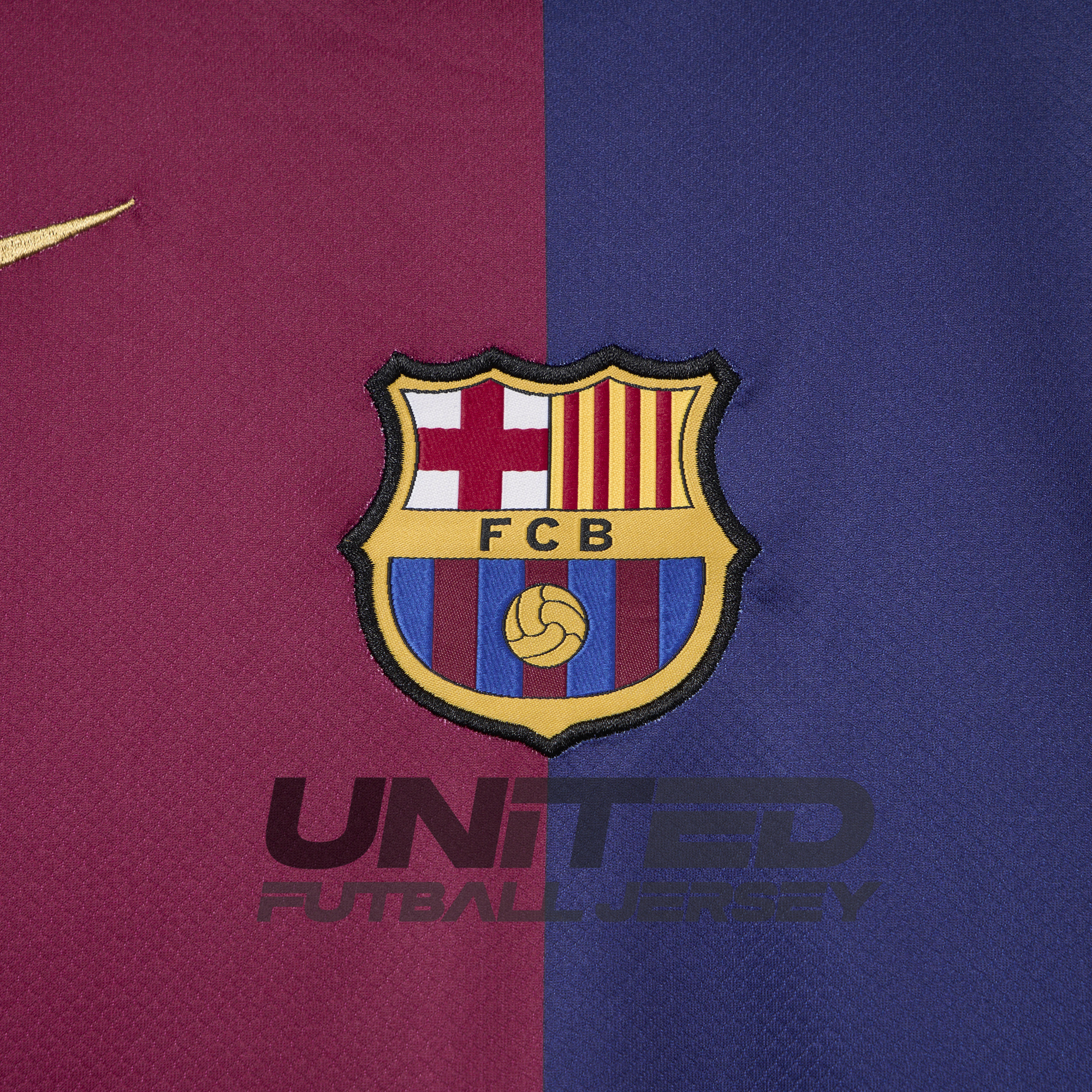 unitedfutballjersey-Barcelona 24-25 Home Unsponsored Jersey - Fans Version