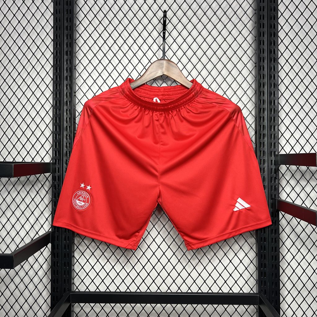 Unitedfootballkit.com | Aberdeen 24-25 Home Shorts - Fans Version -Customize Name, Number and Patch | Worldwide Shipping