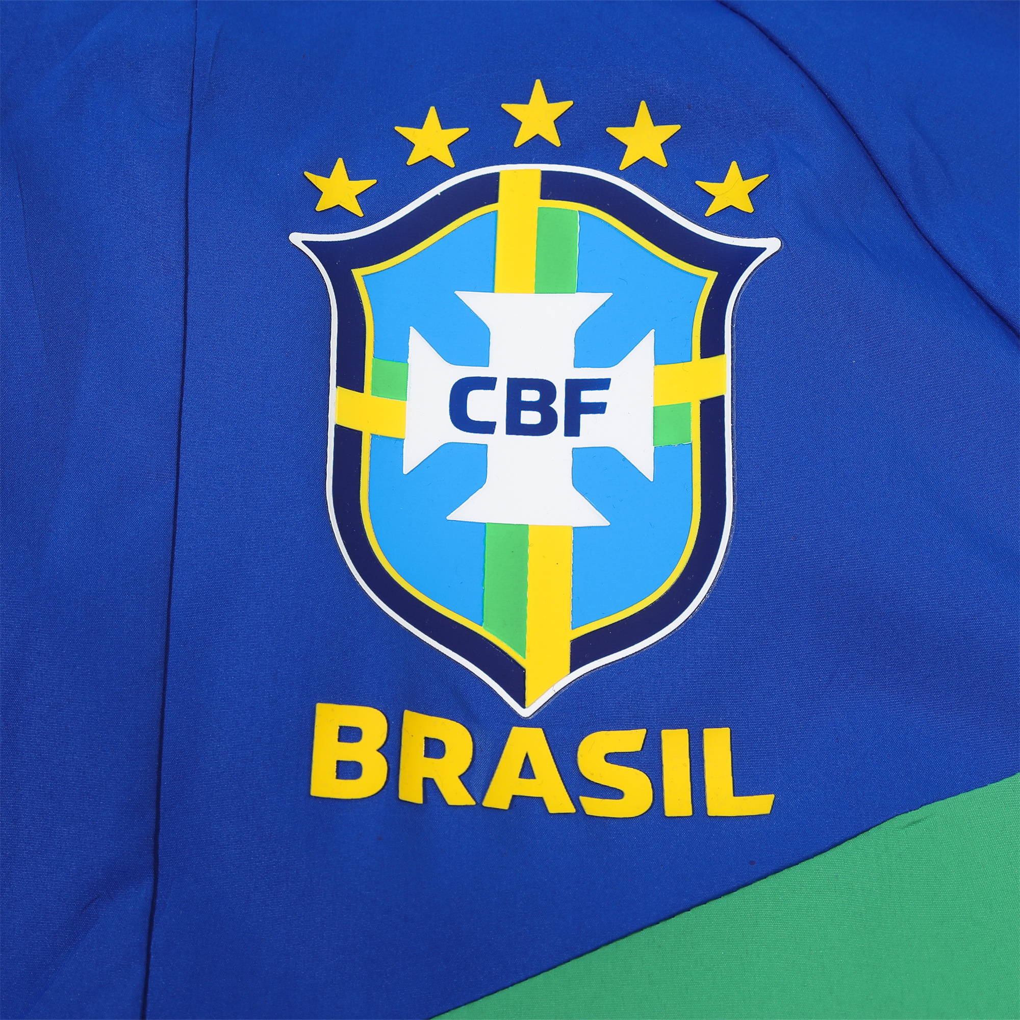 SIUjerseys-Brazil 2024 National Team Anthem Blue Hooded Windbreaker - Player Version