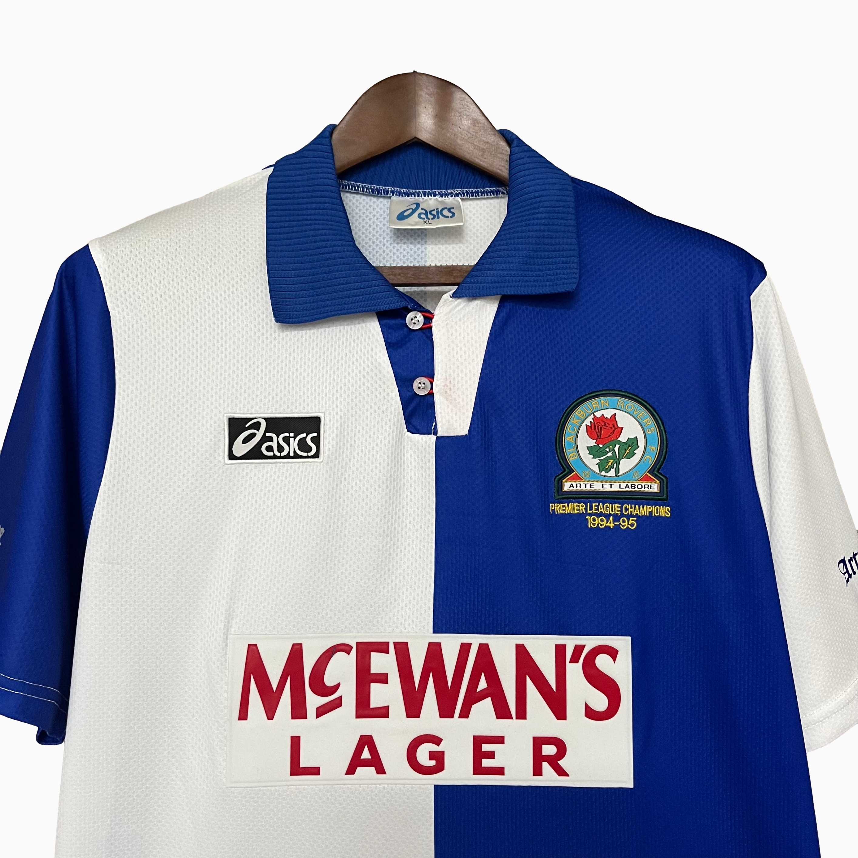 unitedfutballjersey-Retro Blackburn Rovers 1994-95 Home Stadium Jersey