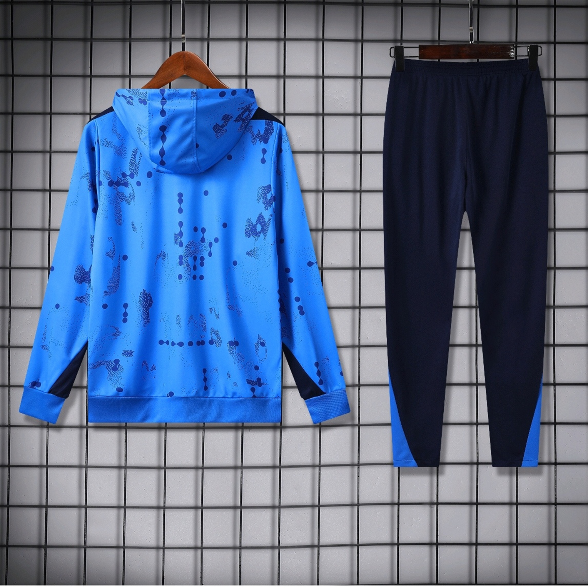 SIUjerseys-C.H.E.L.S.E.A 24-25 Long Sleeve Training Set - Blue Hoodie and Deep Blue Pants