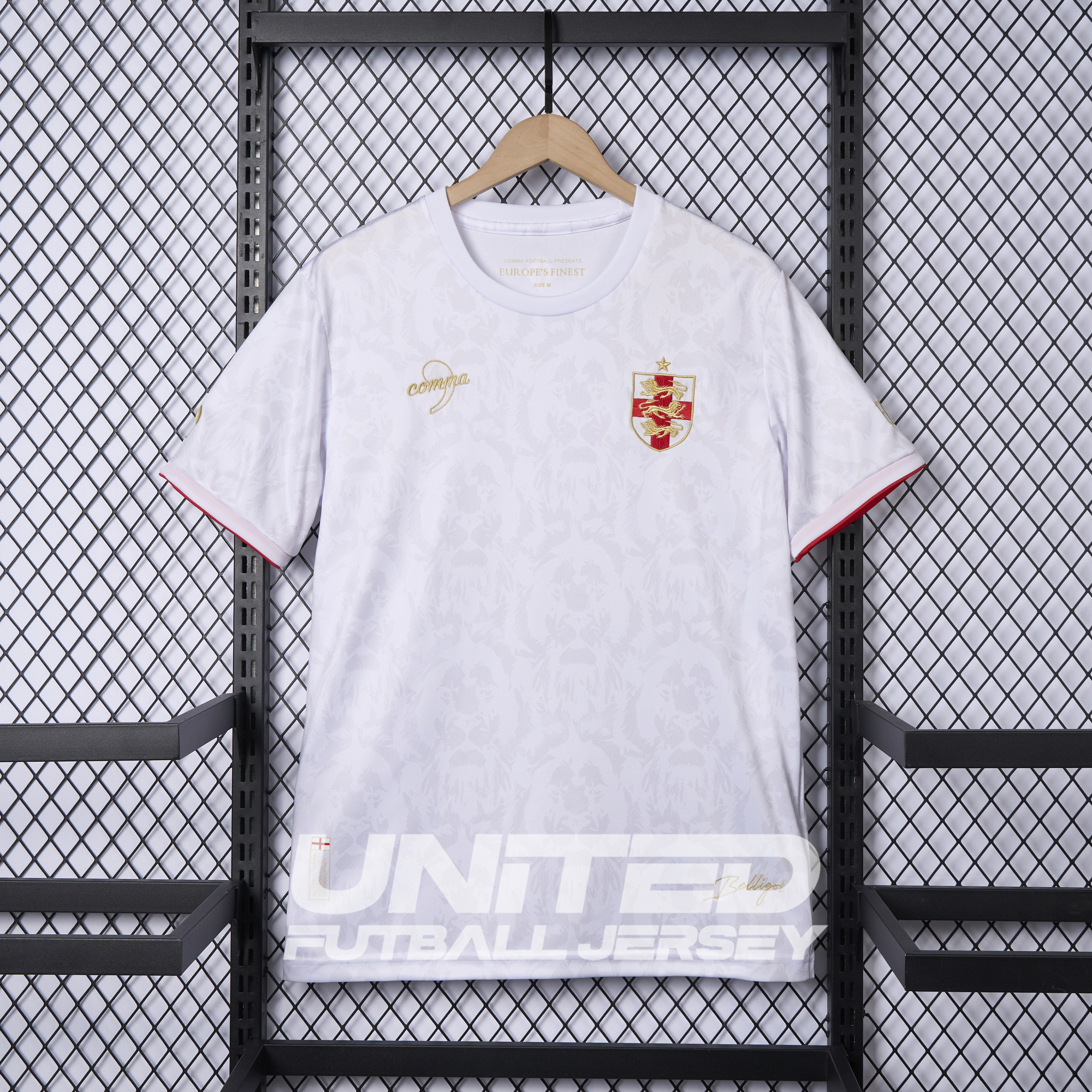 unitedfutballjersey-England 2024-25 COMMA White Special Edition Jersey - Fans Version
