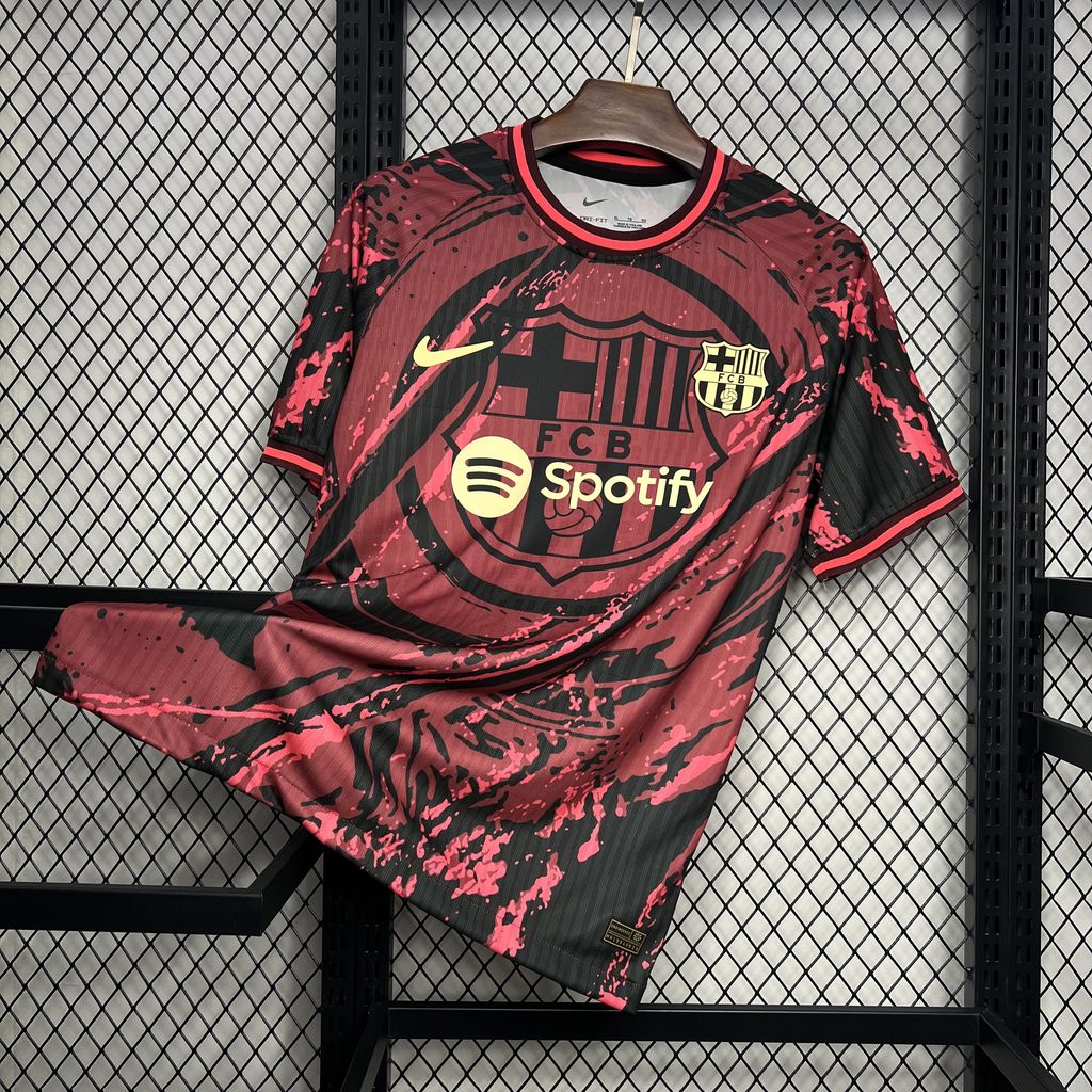 SIUjerseys-Barcelona 24-25 Red Crest Special Edition Jersey - Fans Version
