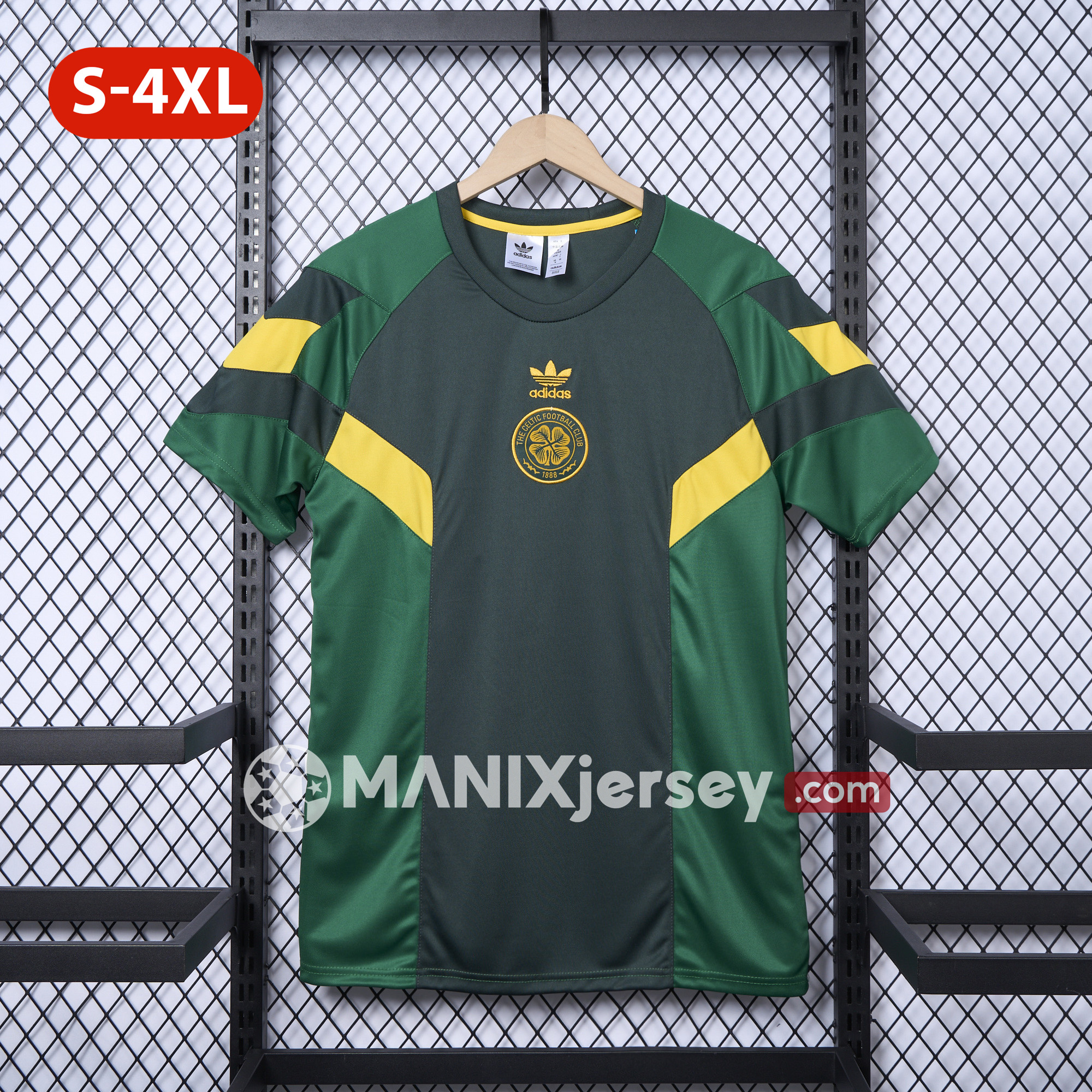 ManixJersey.com | Celtic 24-25 Throwback Originals T-Shirt - Green -Customize Name, Number and Patch | Worldwide Shipping