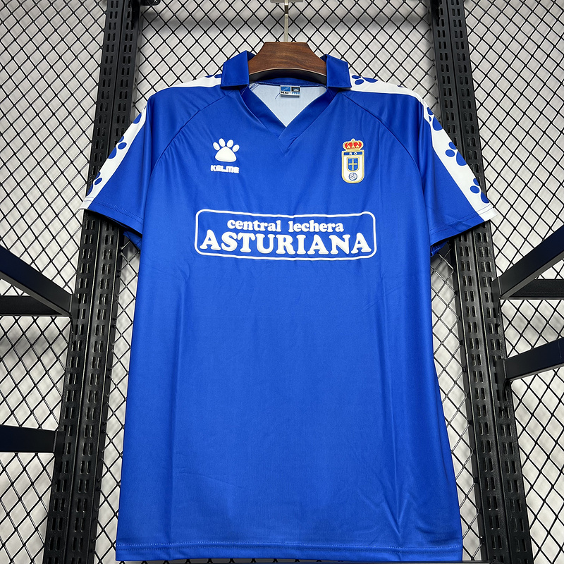 unitedfutballjersey-Retro Real Oviedo Vetusta 1990-91 Home Stadium Jersey
