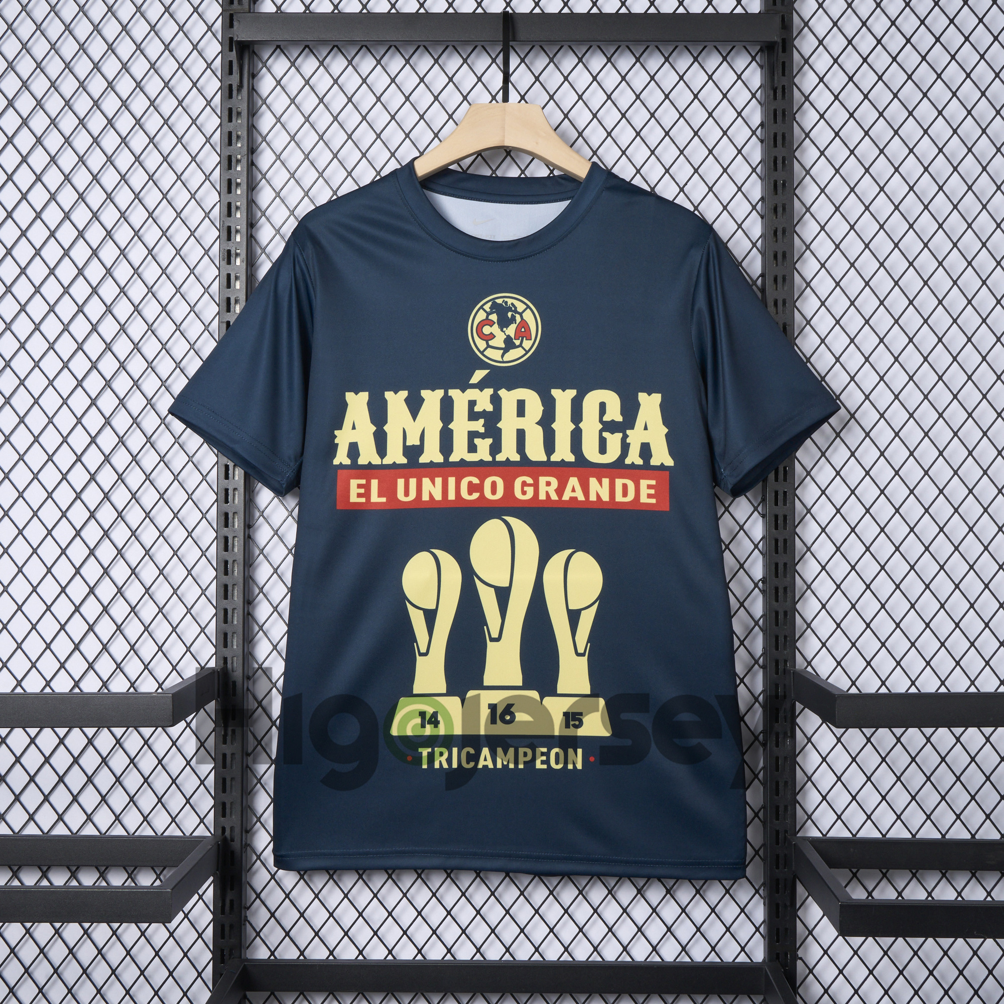 Higojerseys-Club América 2024 Triple Championship Commemorative Edition Jersey - Deep Blue