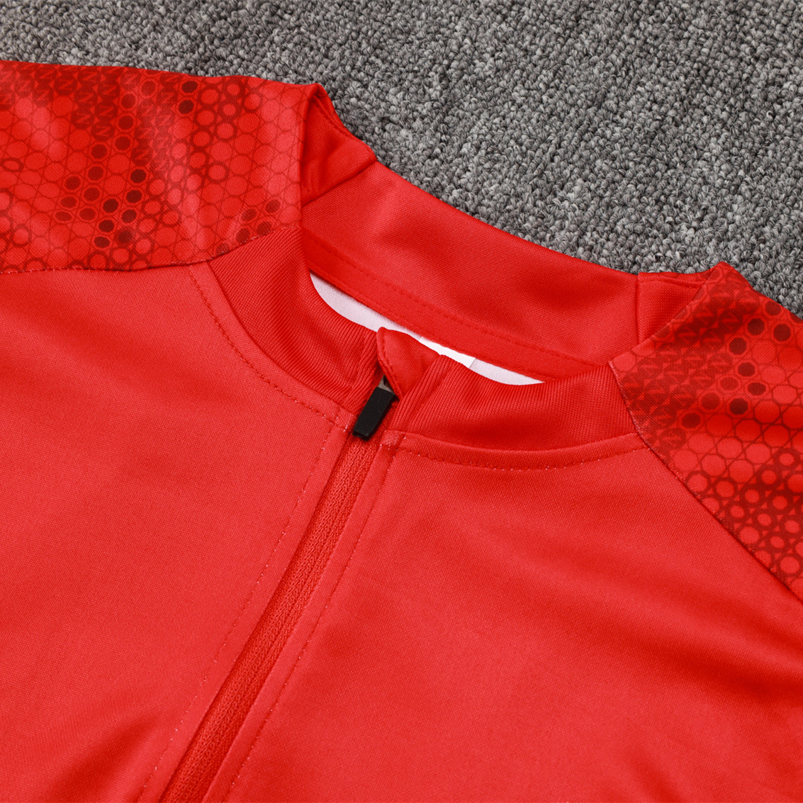 SIUjerseys-Napoli 24-25 Long Sleeve Training Set - Red Top and Black Pants