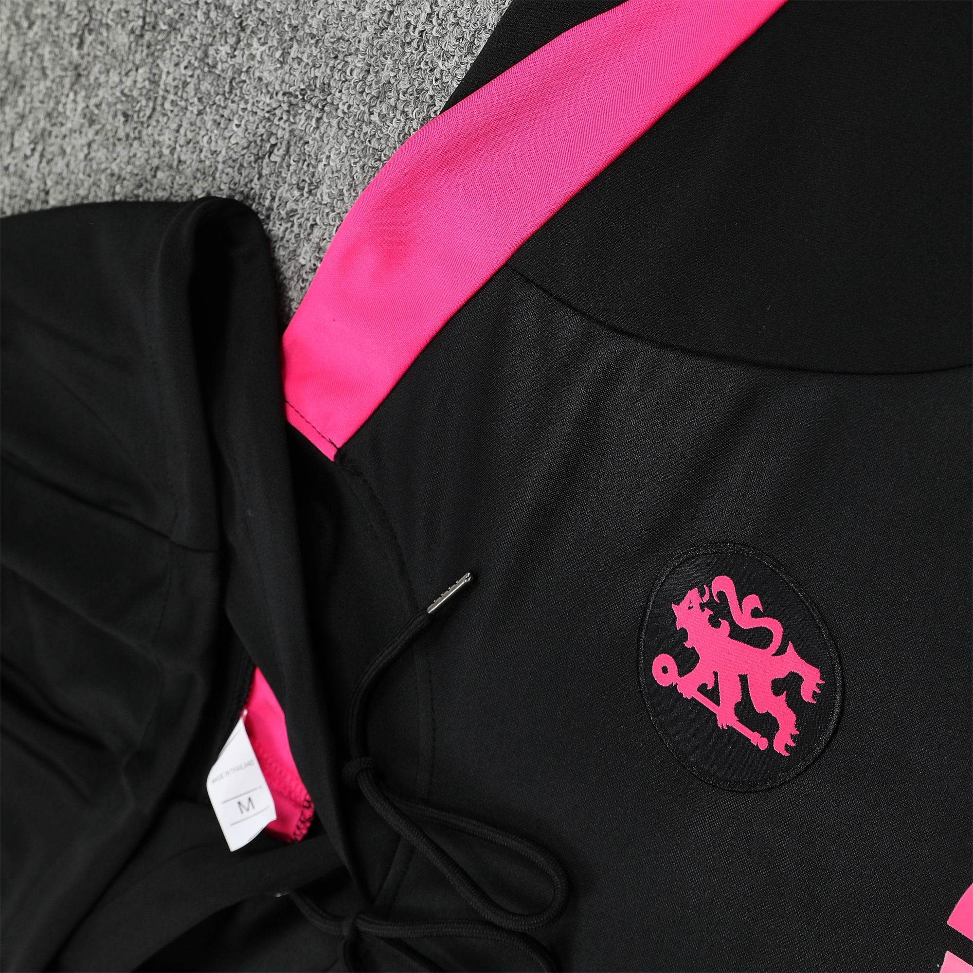 unitedfutballjersey-C.H.E.L.S.E.A 24-25 Training Hoodie Set - Black Hoodie and Black Pants