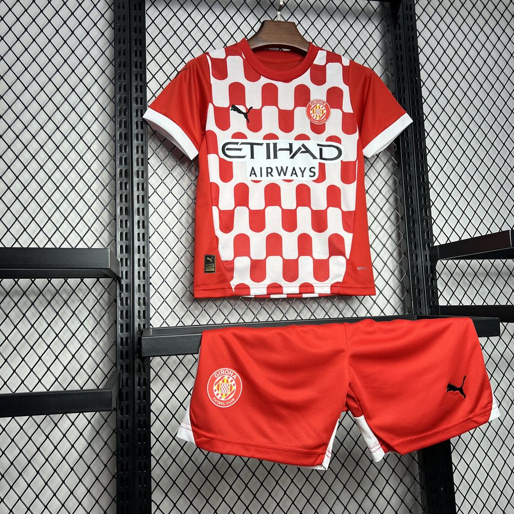 SIUjerseys-Girona 24-25 Home Stadium Kids Kit